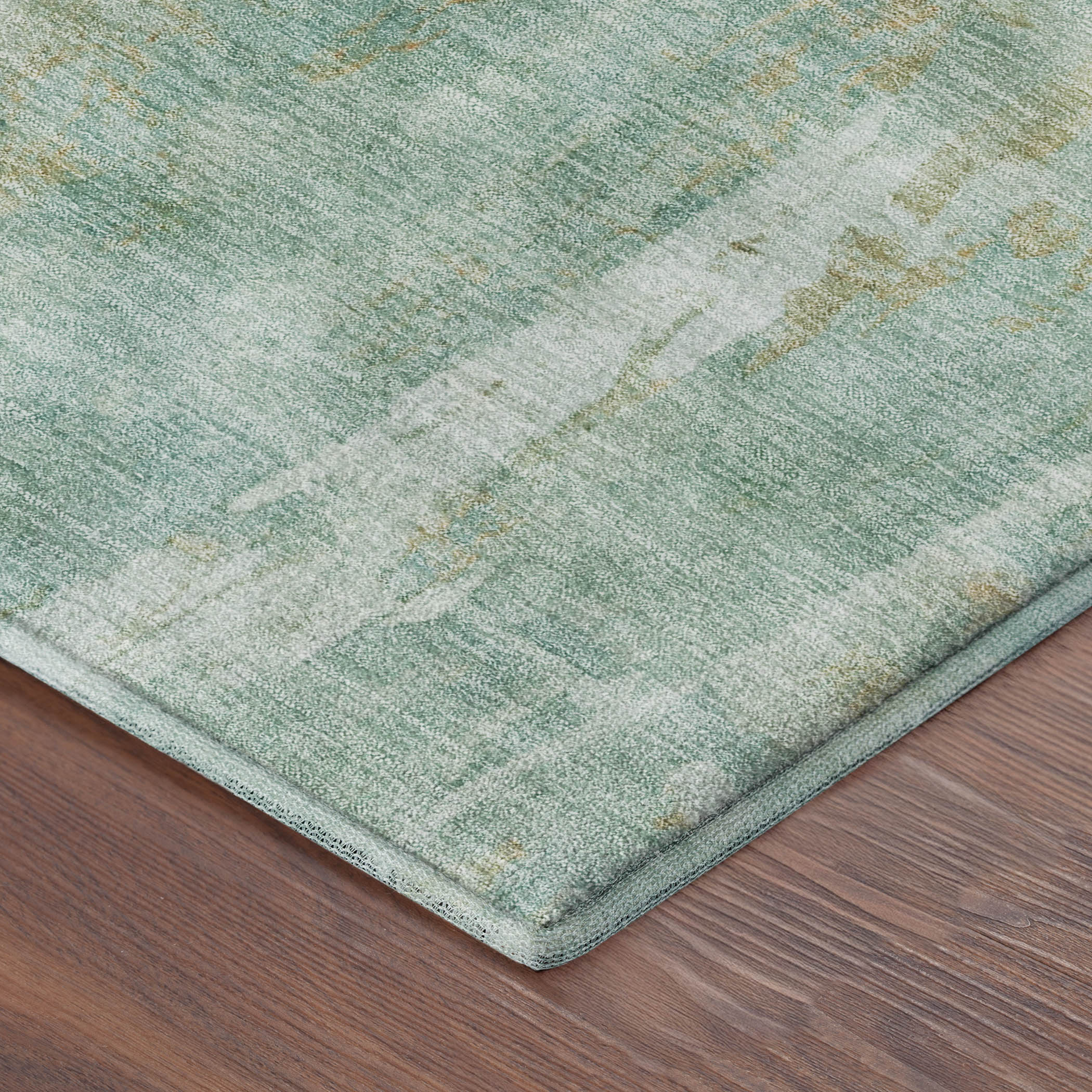 Dubrovnik Machine Washable Transitional Teal Rug 1'8" x 2'6" #shape_Rectangle