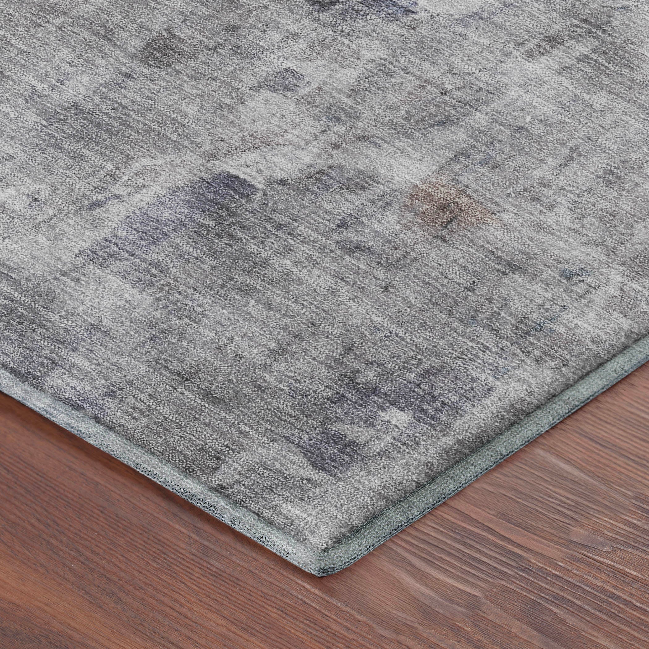 Queenstown Machine Washable Transitional Taupe Brown Rug 1'8" x 2'6" #shape_Rectangle