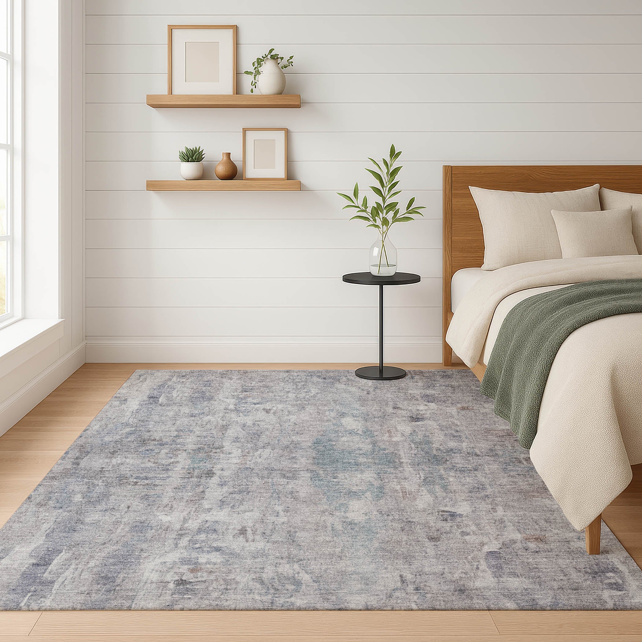 Queenstown Machine Washable Transitional Taupe Brown Rug 3' x 5' #shape_Rectangle