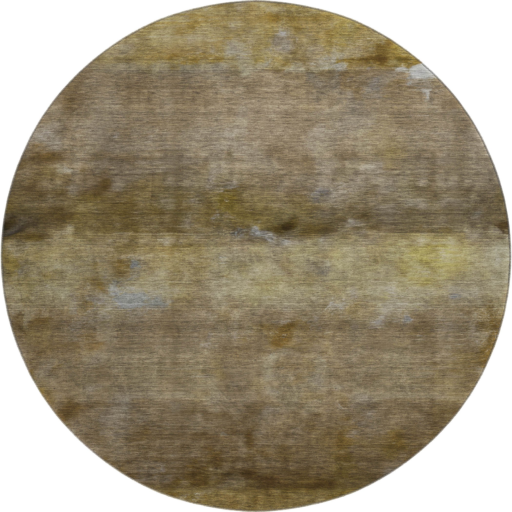 Cartagena Machine Washable Transitional Brown Rug 8' x 8' #shape_Round