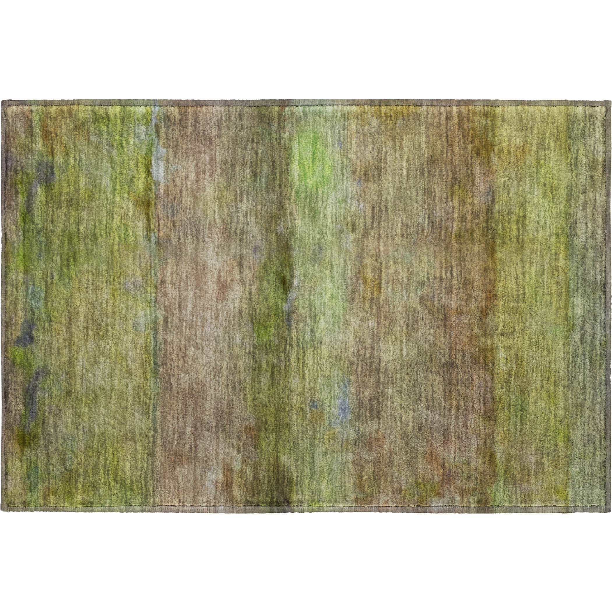 Cartagena Machine Washable Transitional Olive Green Rug 1'8" x 2'6" #shape_Rectangle