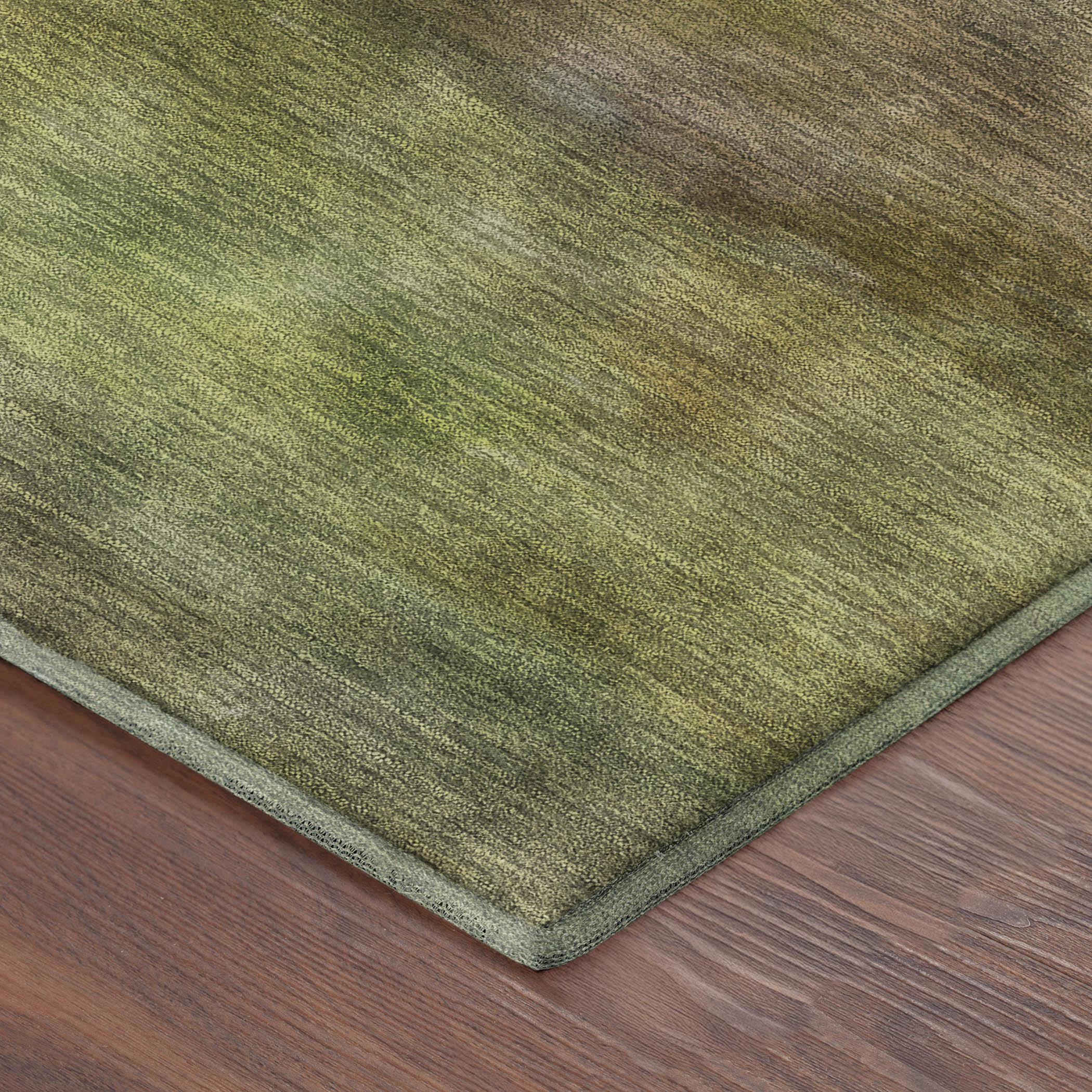 Cartagena Machine Washable Transitional Olive Green Rug 1'8" x 2'6" #shape_Rectangle