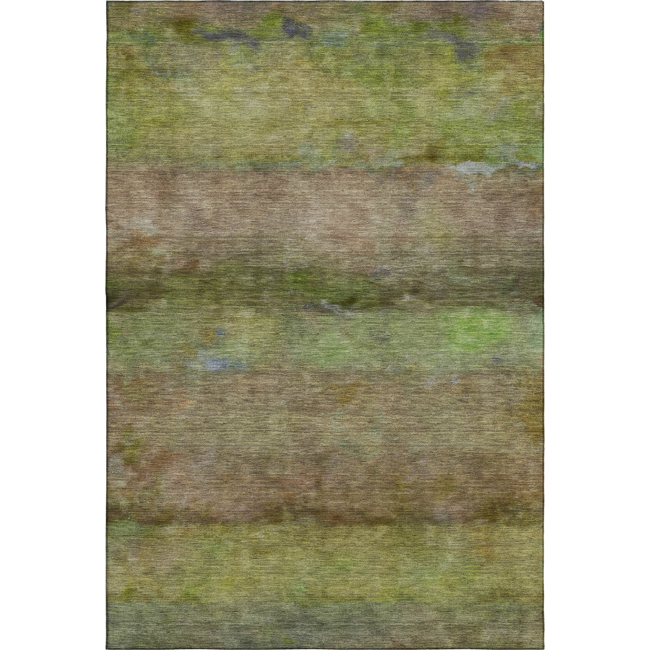 Cartagena Machine Washable Transitional Olive Green Rug 3' x 5' #shape_Rectangle