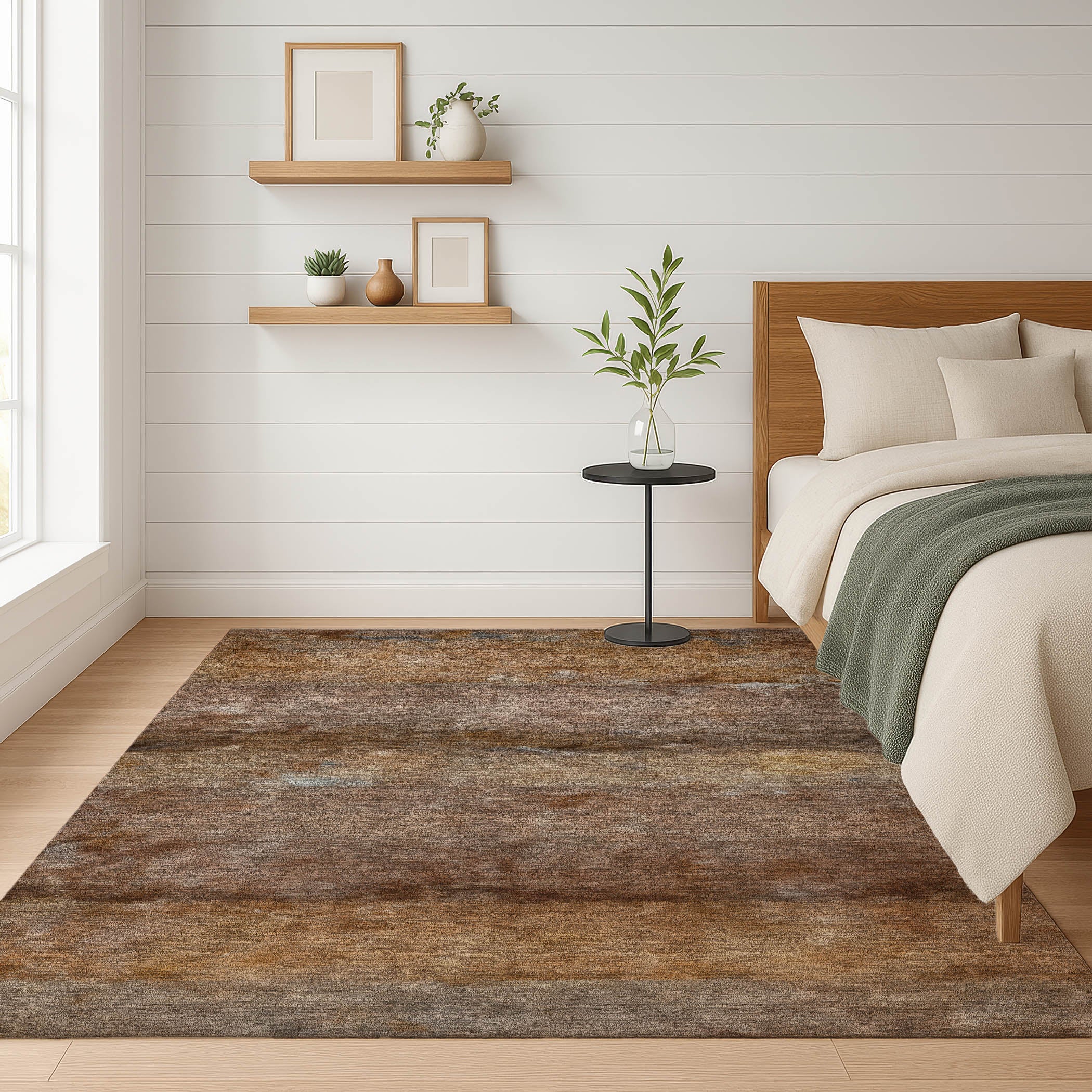 Cartagena Machine Washable Transitional Paprika Orange Rug 3' x 5' #shape_Rectangle