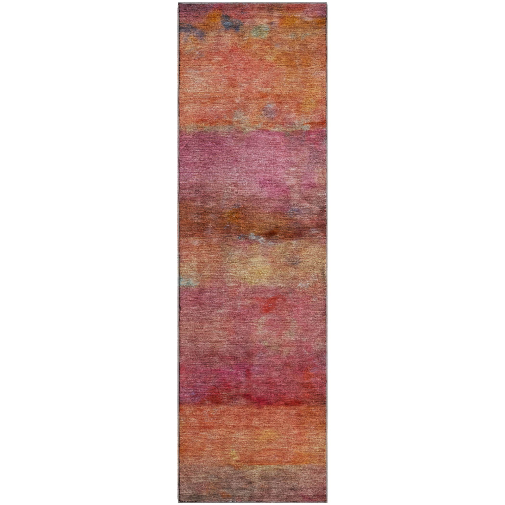 Cartagena Machine Washable Transitional Pink Rug 2'3" x 7'6" #shape_Runner