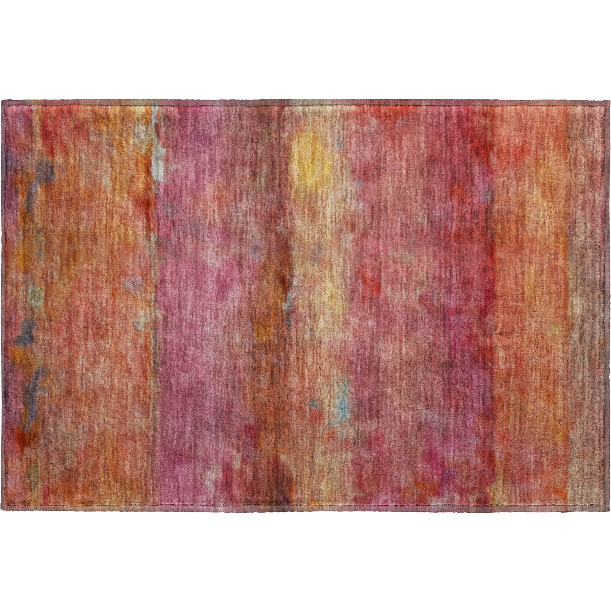 Cartagena Machine Washable Transitional Pink Rug 1'8" x 2'6" #shape_Rectangle