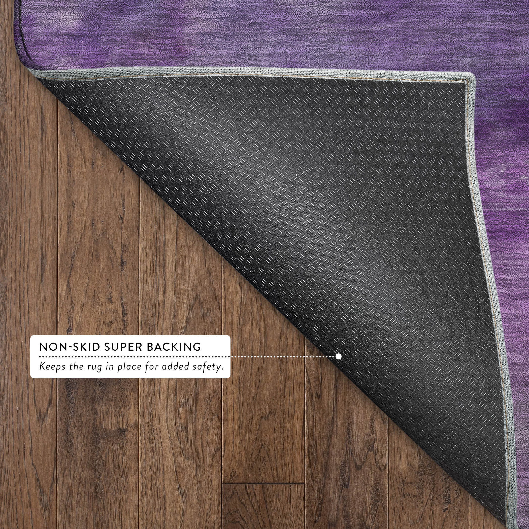 Cartagena Machine Washable Transitional Purple Rug 1'8" x 2'6" #shape_Rectangle