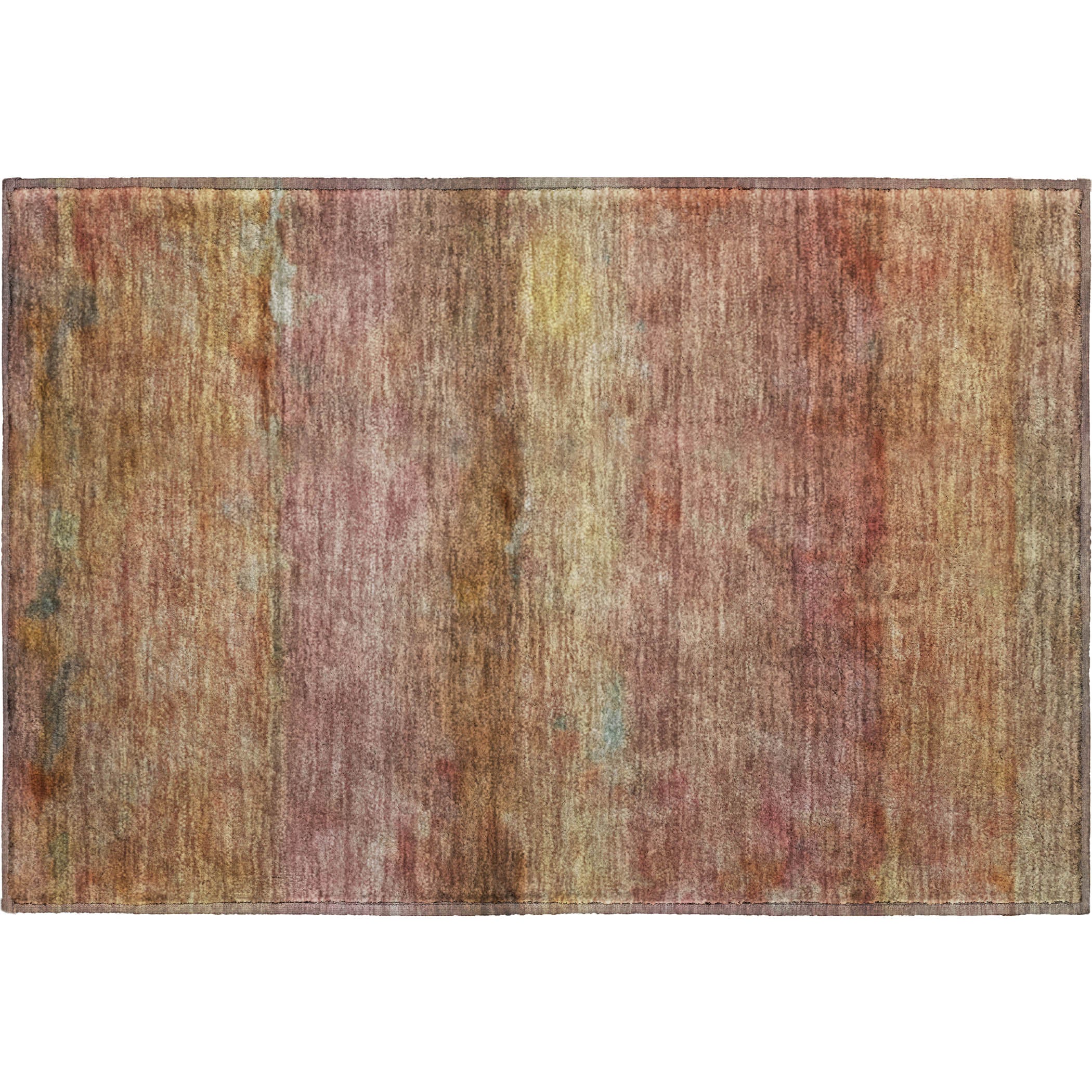 Cartagena Machine Washable Transitional Terracotta Orange Rug 1'8" x 2'6" #shape_Rectangle