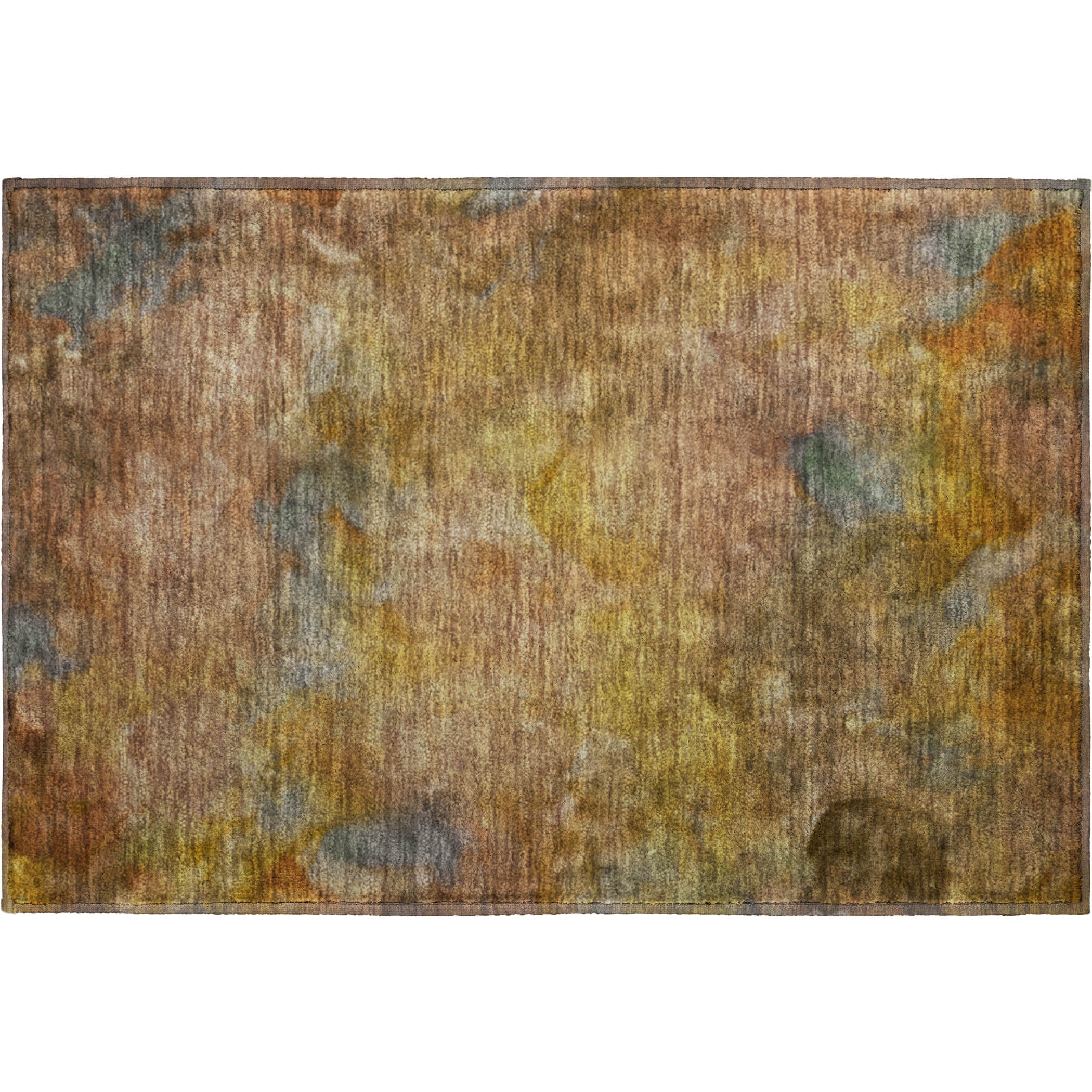 Porto Machine Washable Transitional Copper Orange Rug 1'8" x 2'6" #shape_Rectangle