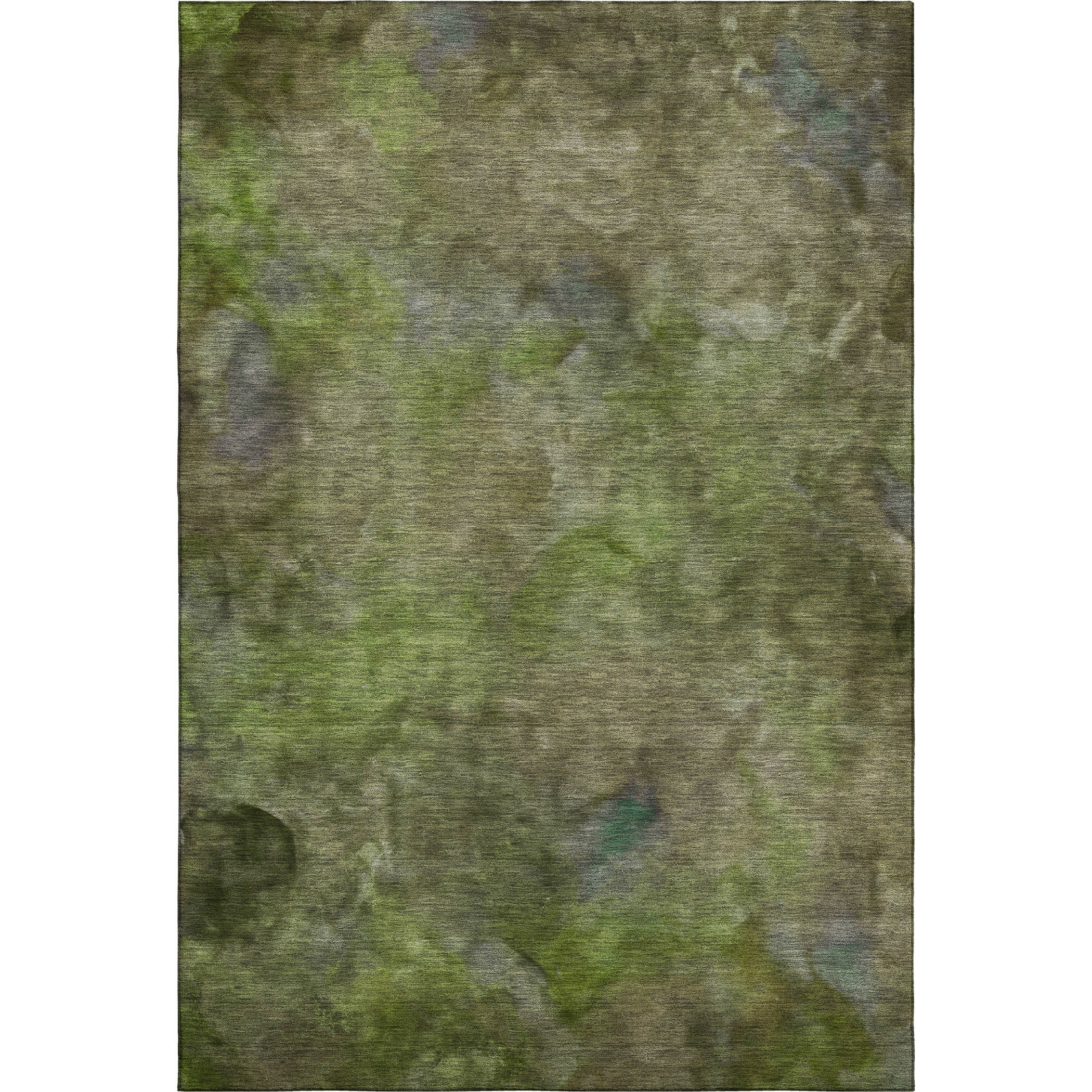 Porto Machine Washable Transitional Olive Green Rug 3' x 5' #shape_Rectangle