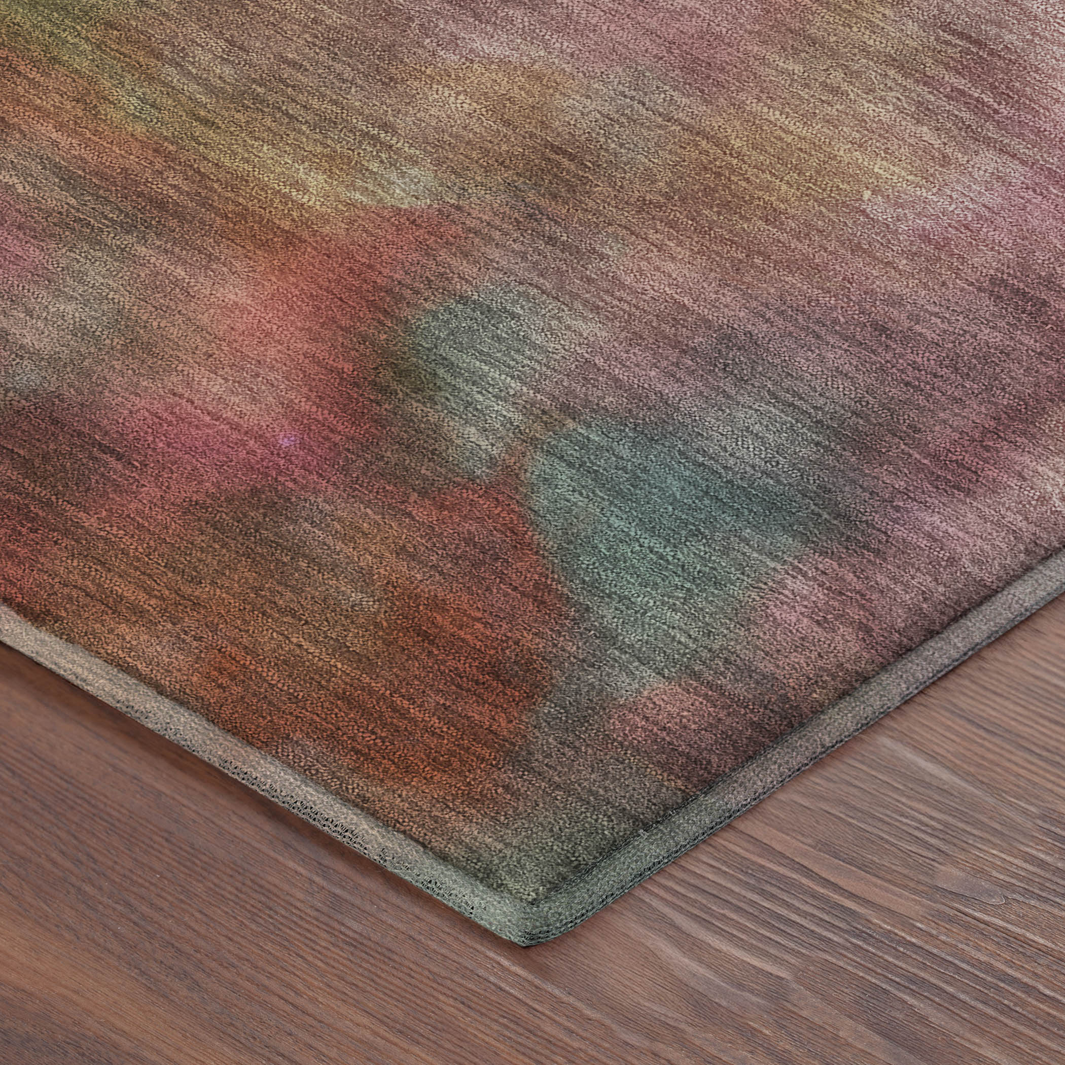 Porto Machine Washable Transitional Pink Rug 1'8" x 2'6" #shape_Rectangle