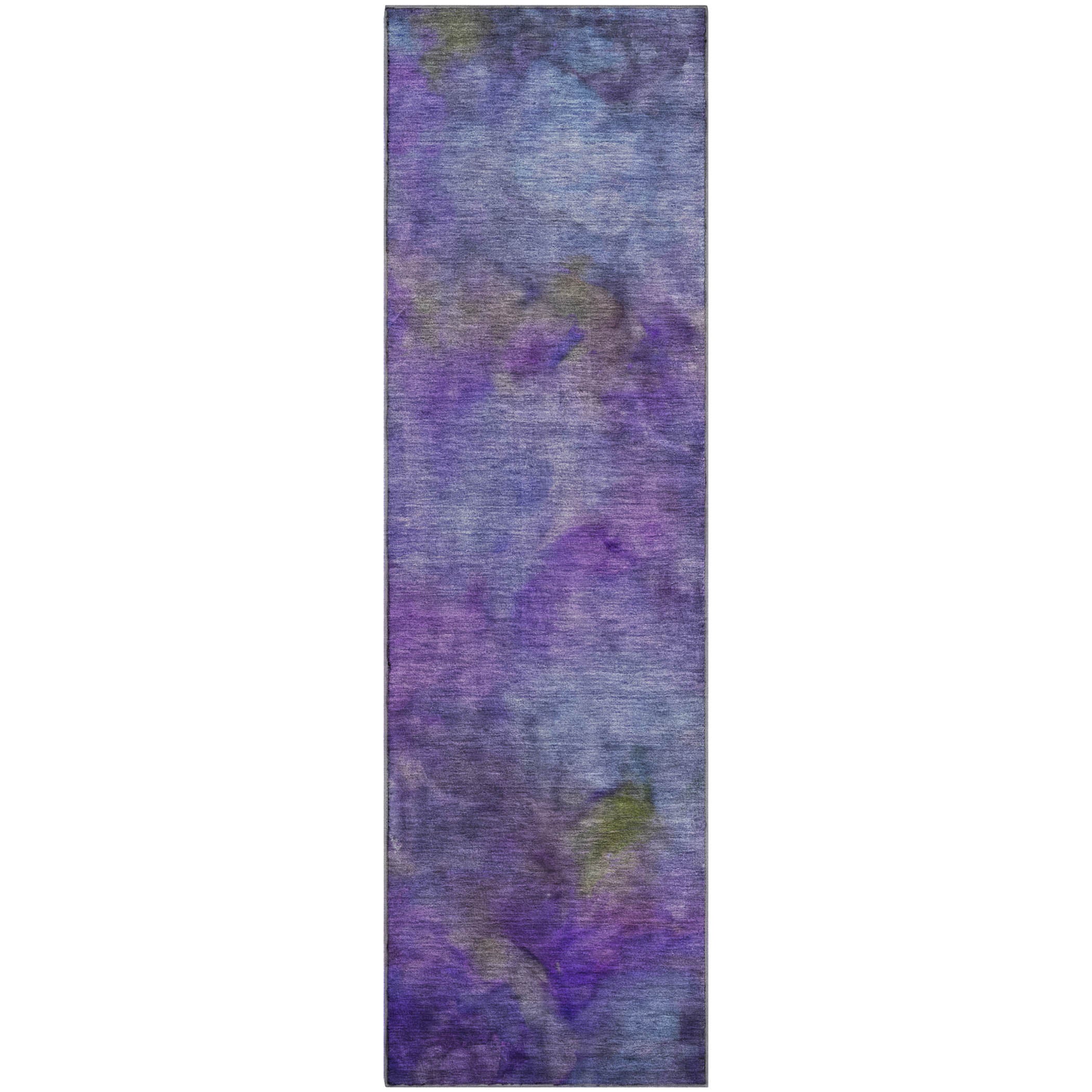 Porto Machine Washable Transitional Purple Rug 2'3" x 7'6" #shape_Runner