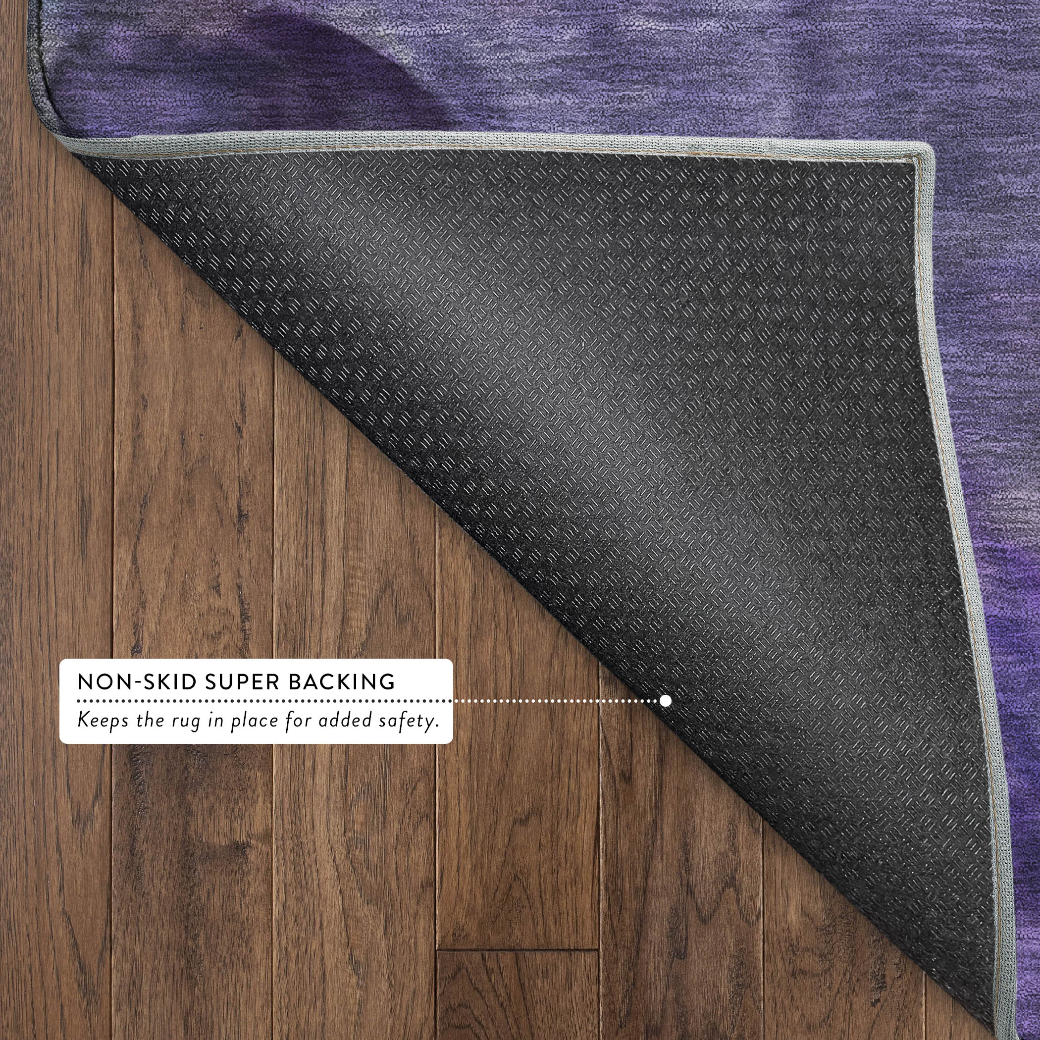 Porto Machine Washable Transitional Purple Rug 1'8" x 2'6" #shape_Rectangle