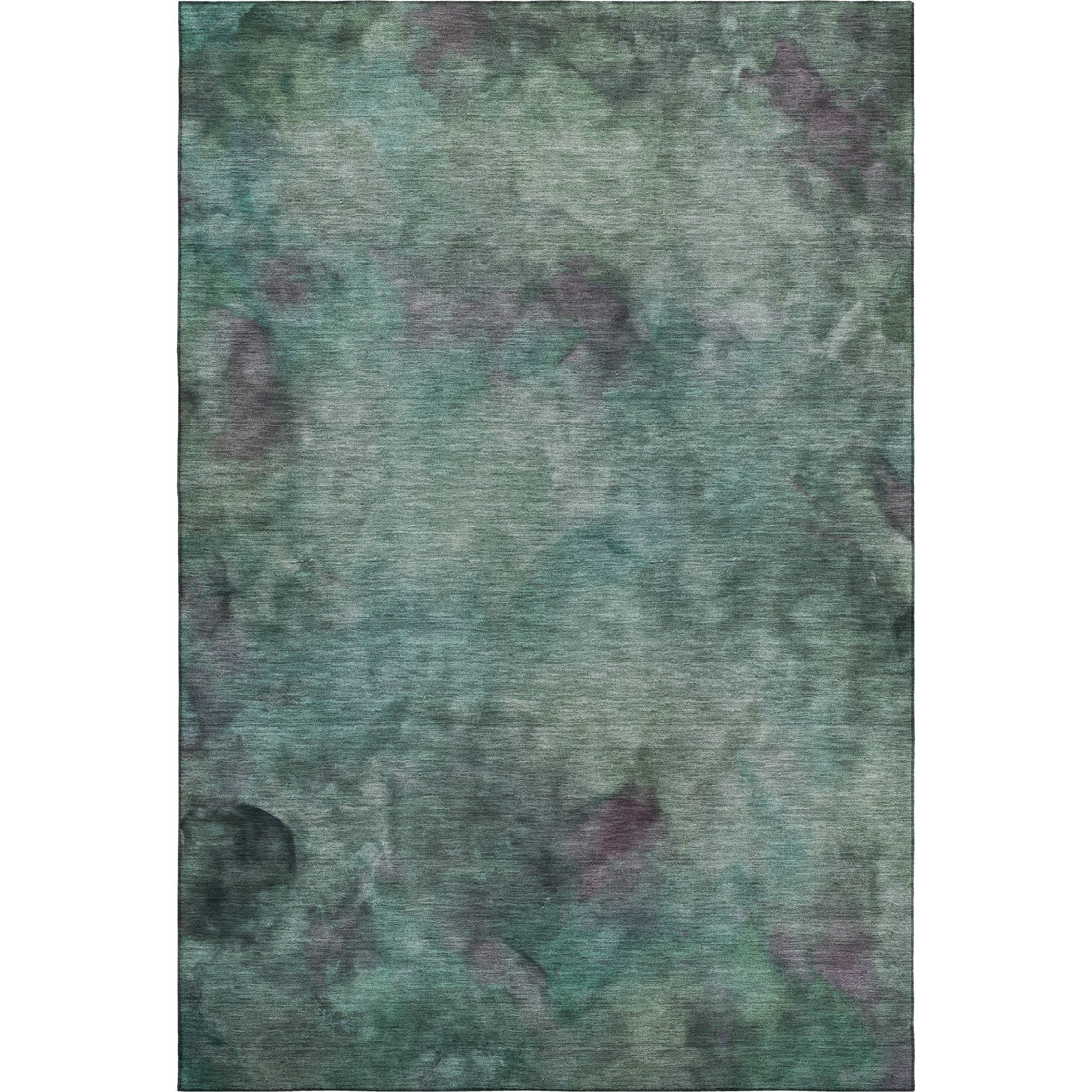 Porto Machine Washable Transitional Teal Rug 3' x 5' #shape_Rectangle