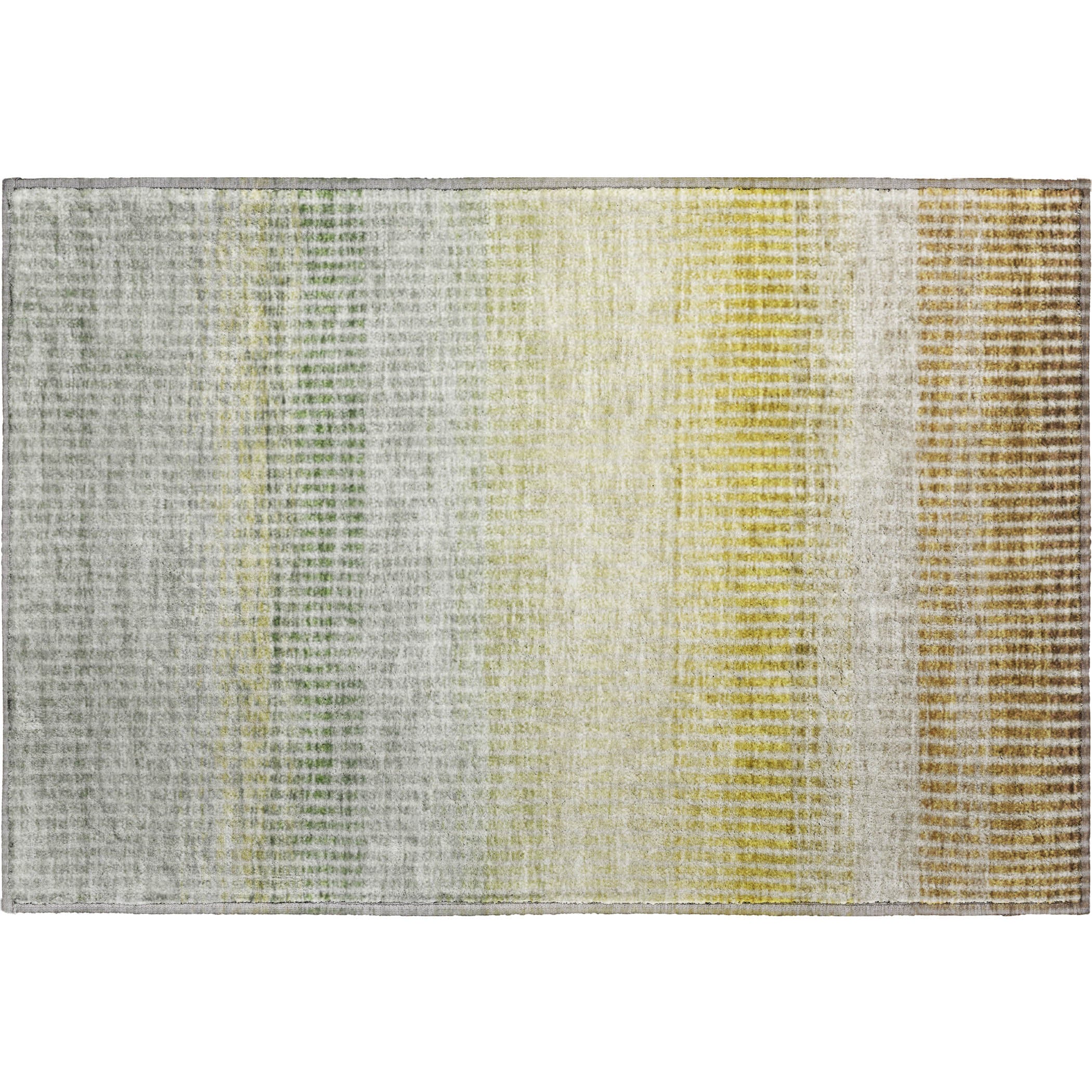 Prague Machine Washable Transitional Brown Rug 1'8" x 2'6" #shape_Rectangle
