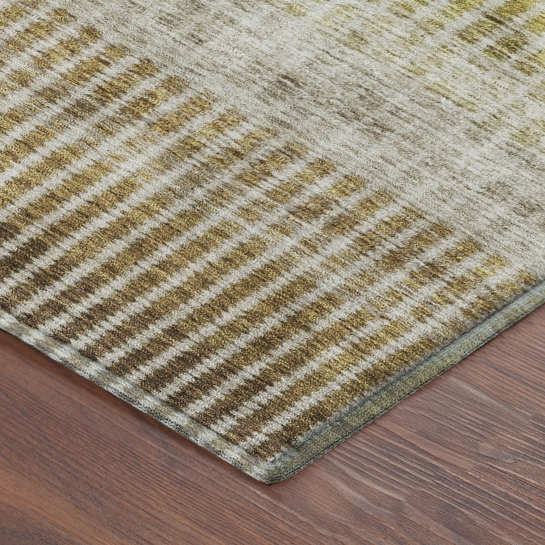 Prague Machine Washable Transitional Brown Rug 1'8" x 2'6" #shape_Rectangle
