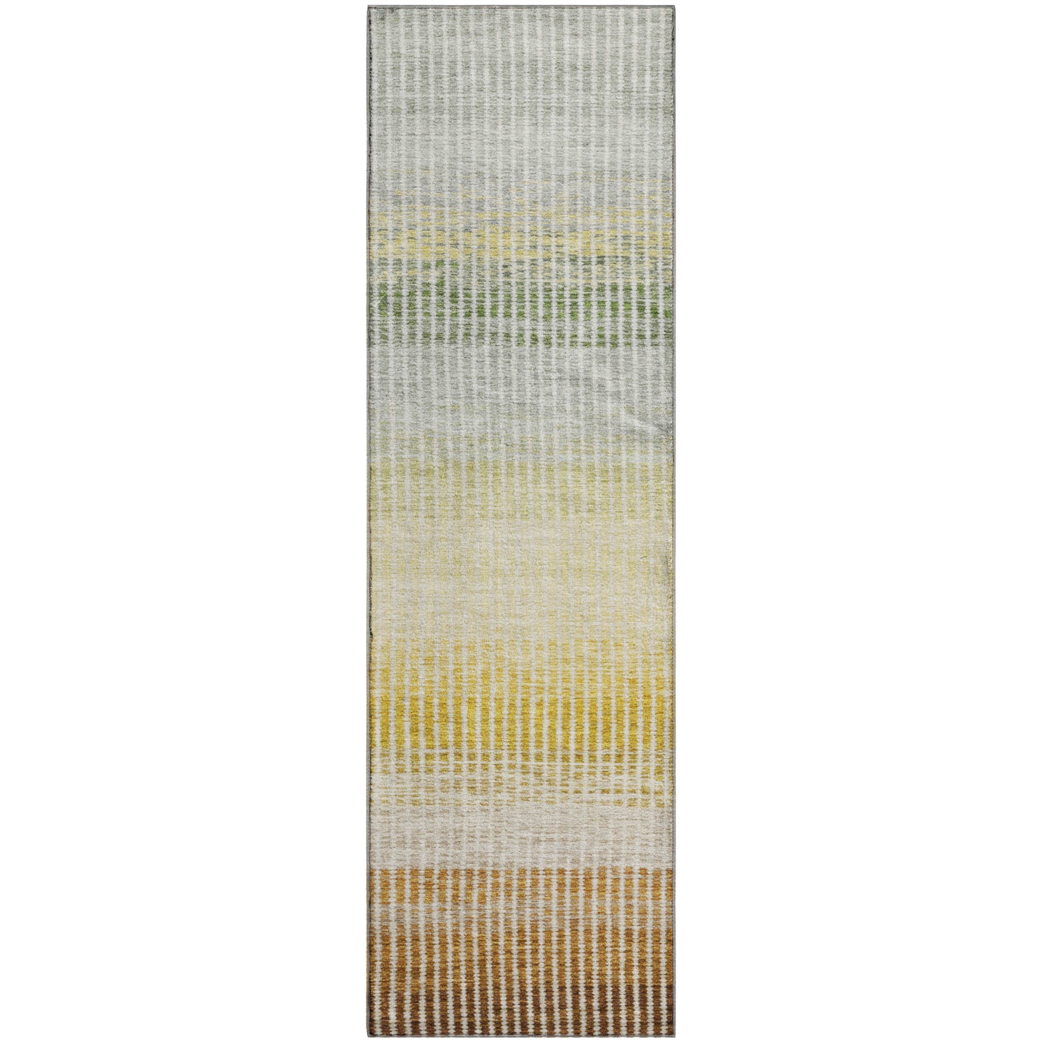 Prague Machine Washable Transitional Copper Orange Rug 2'3" x 7'6" #shape_Runner