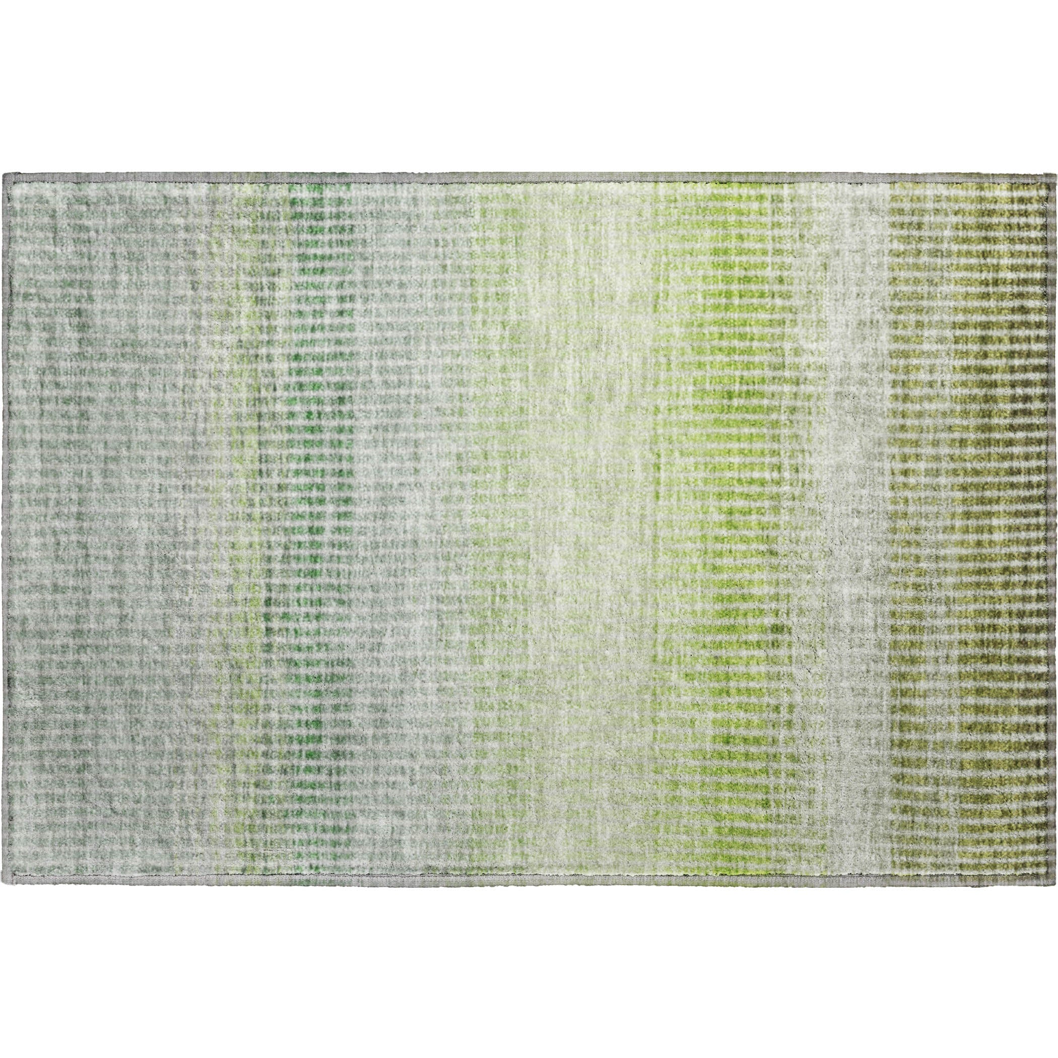 Prague Machine Washable Transitional Olive Green Rug 1'8" x 2'6" #shape_Rectangle