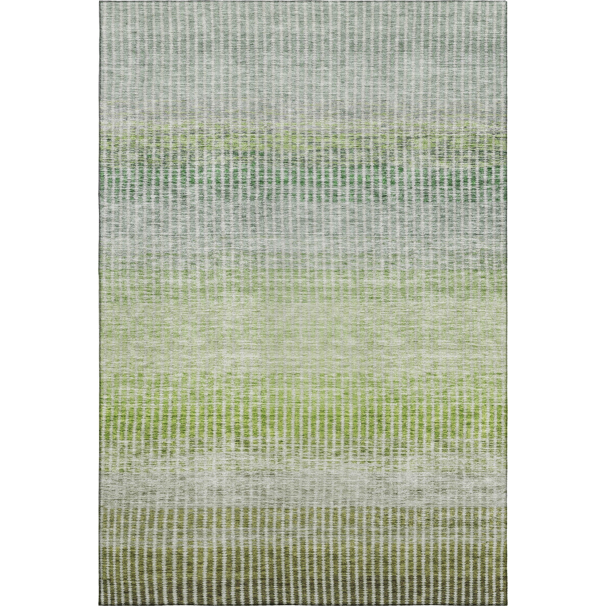 Prague Machine Washable Transitional Olive Green Rug 3' x 5' #shape_Rectangle