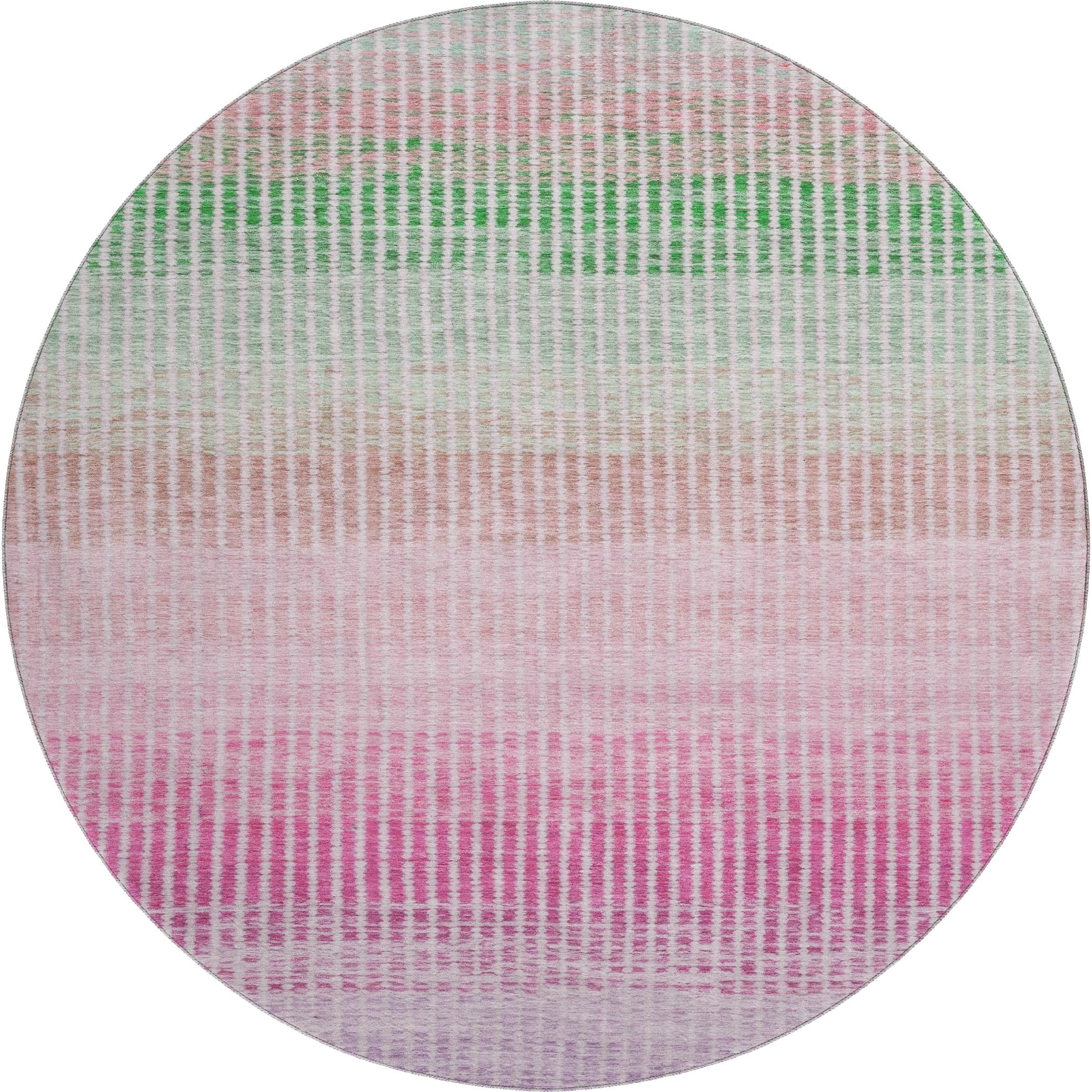 Prague Machine Washable Transitional Purple Rug 8' x 8' #shape_Round