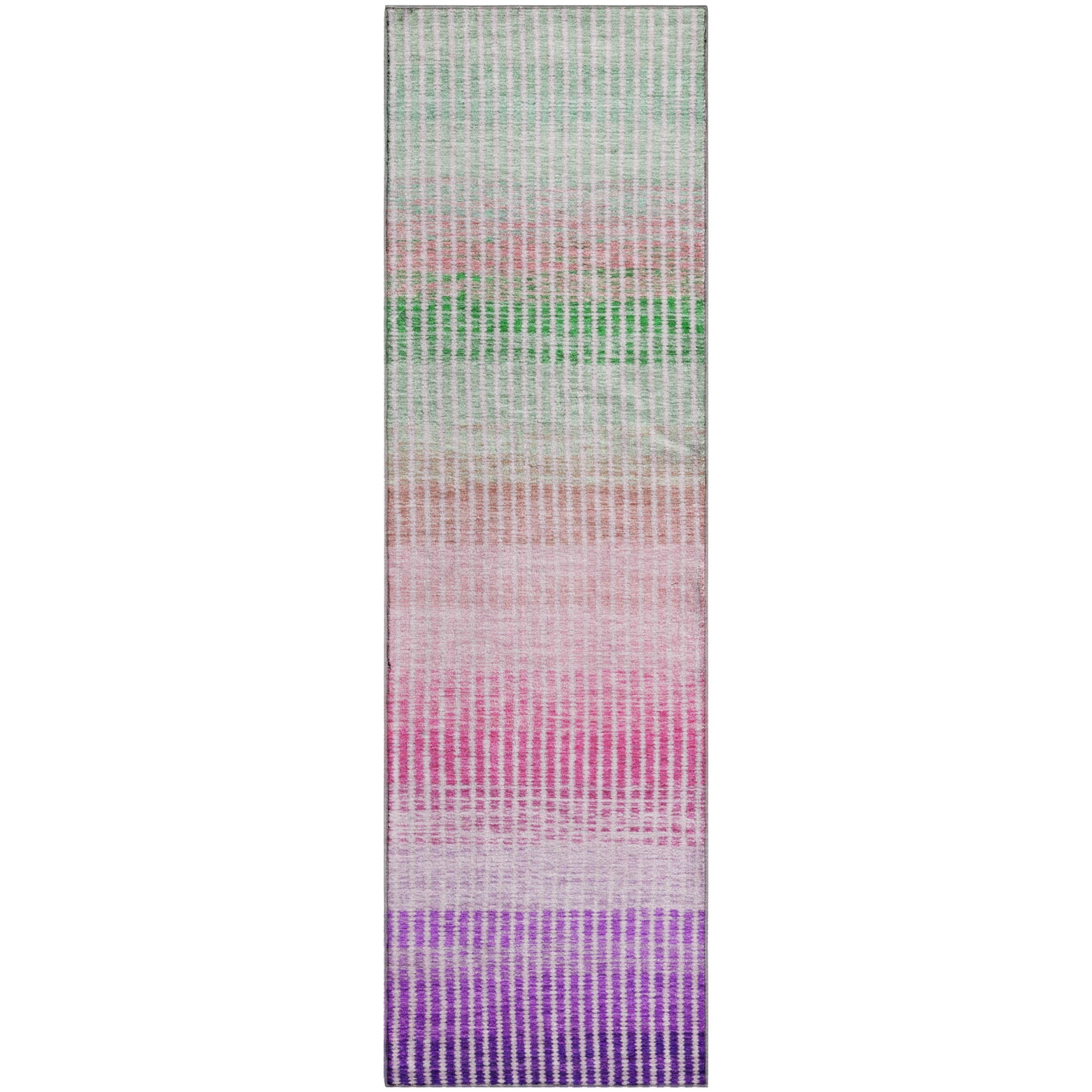 Prague Machine Washable Transitional Purple Rug 2'3" x 7'6" #shape_Runner