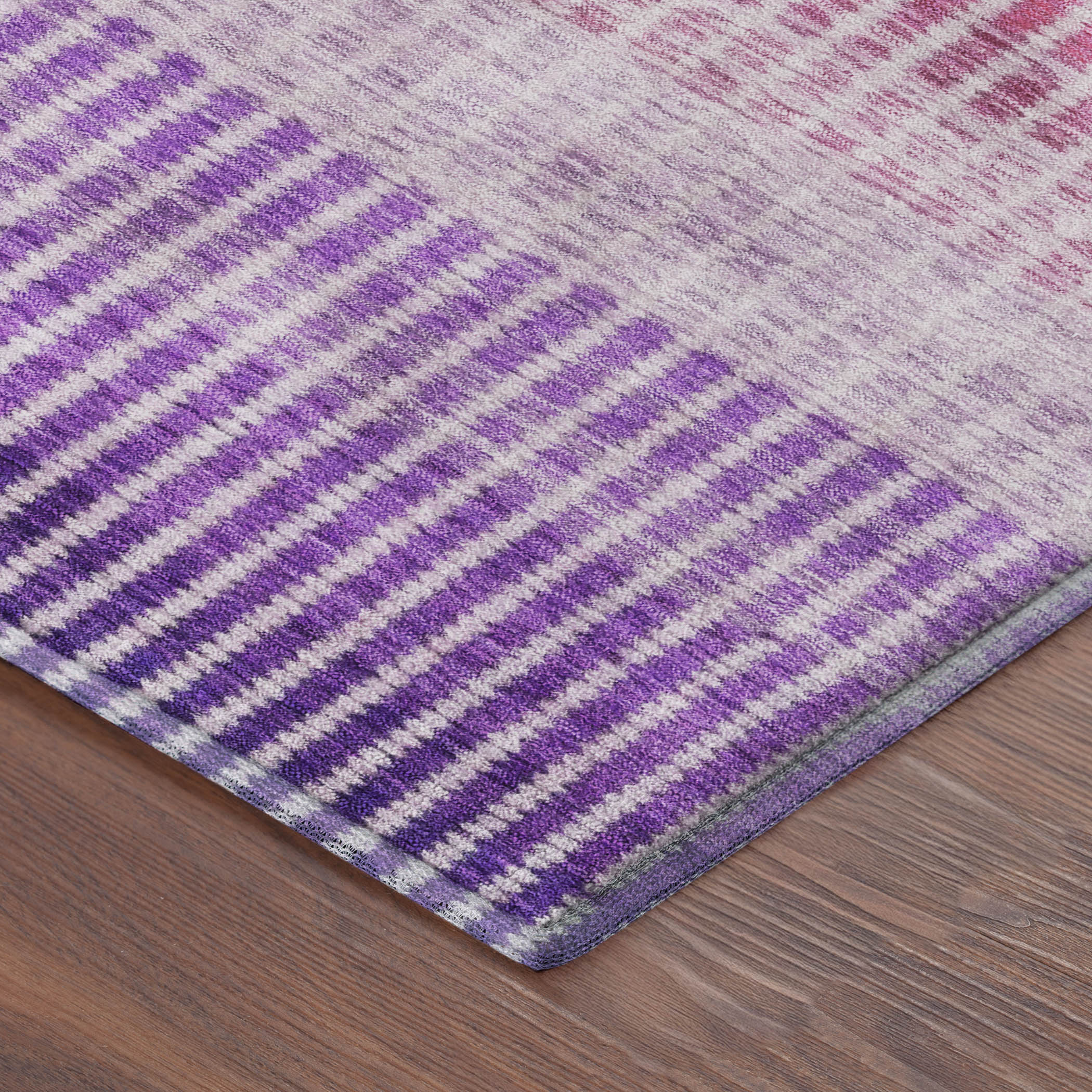 Prague Machine Washable Transitional Purple Rug 1'8" x 2'6" #shape_Rectangle