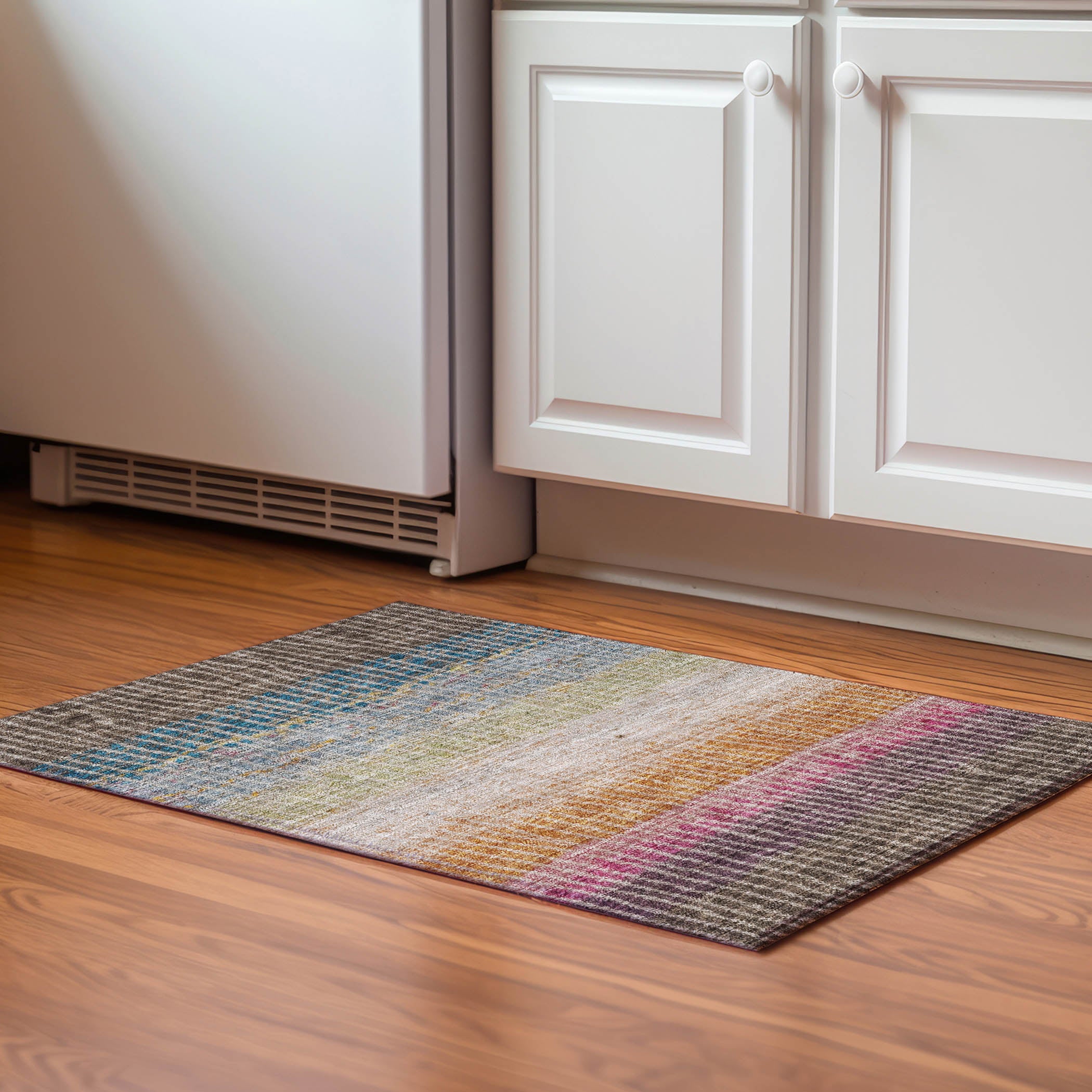 Luang Prabang Machine Washable Transitional Chocolate Brown Rug 1'8" x 2'6" #shape_Rectangle