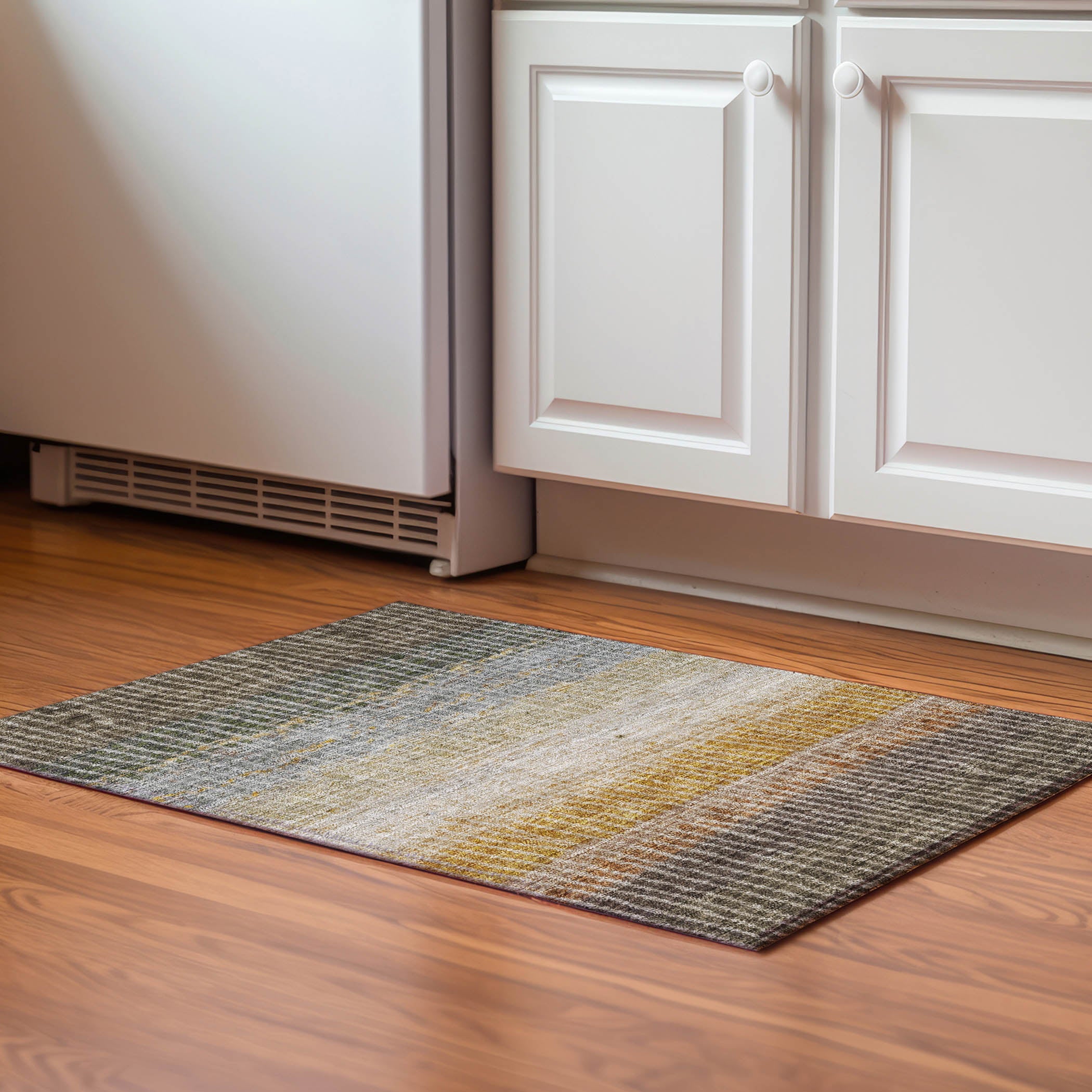 Luang Prabang Machine Washable Transitional Fudge Brown Rug 1'8" x 2'6" #shape_Rectangle