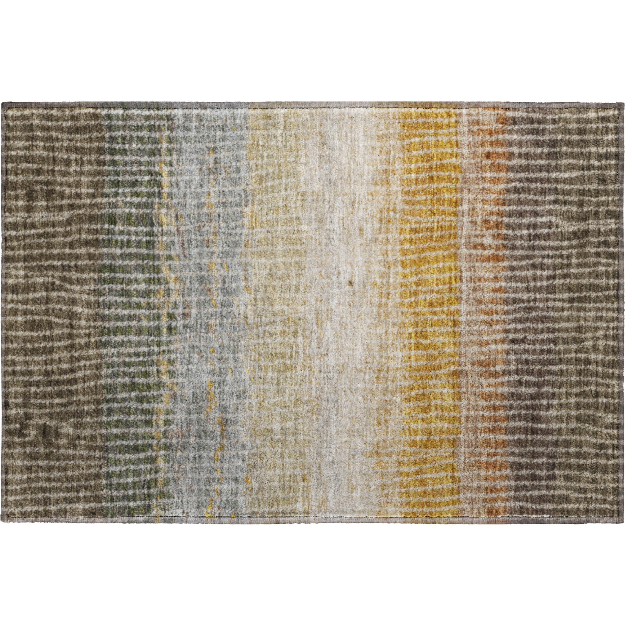 Luang Prabang Machine Washable Transitional Fudge Brown Rug 1'8" x 2'6" #shape_Rectangle