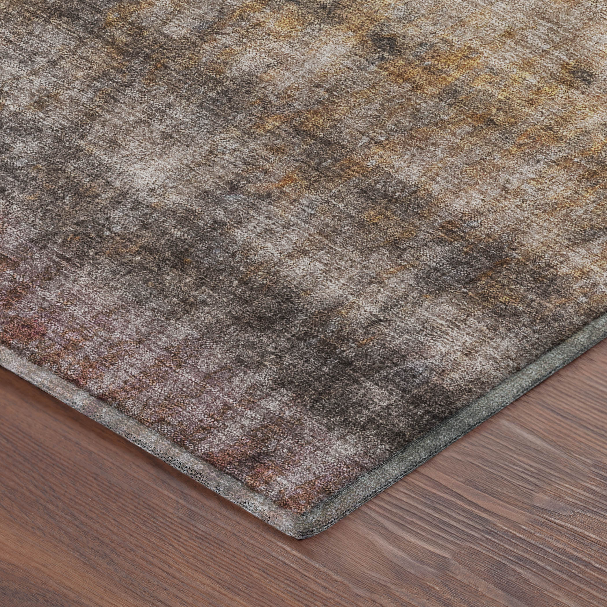 Oaxaca Machine Washable Transitional Gray Rug 1'8" x 2'6" #shape_Rectangle