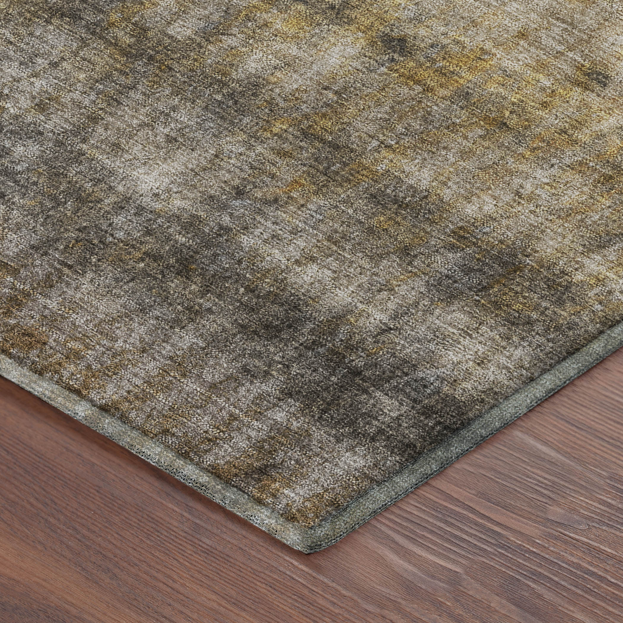 Oaxaca Machine Washable Transitional Taupe Brown Rug 1'8" x 2'6" #shape_Rectangle