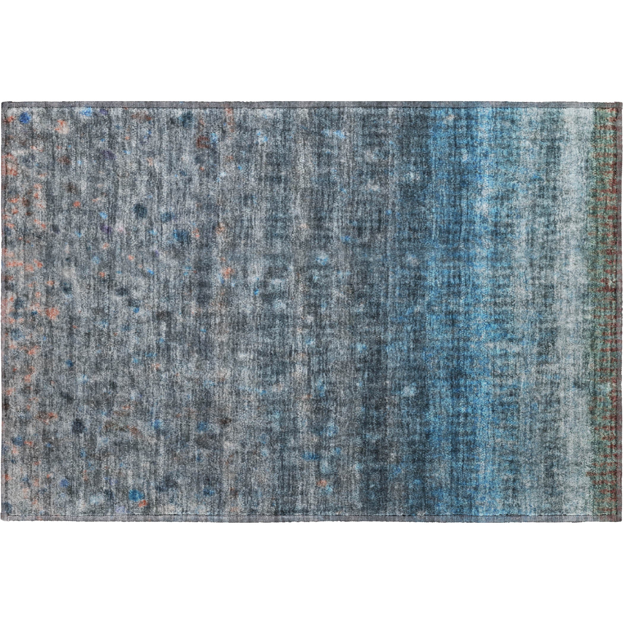 Bergen Machine Washable Transitional Blue Rug 1'8" x 2'6" #shape_Rectangle
