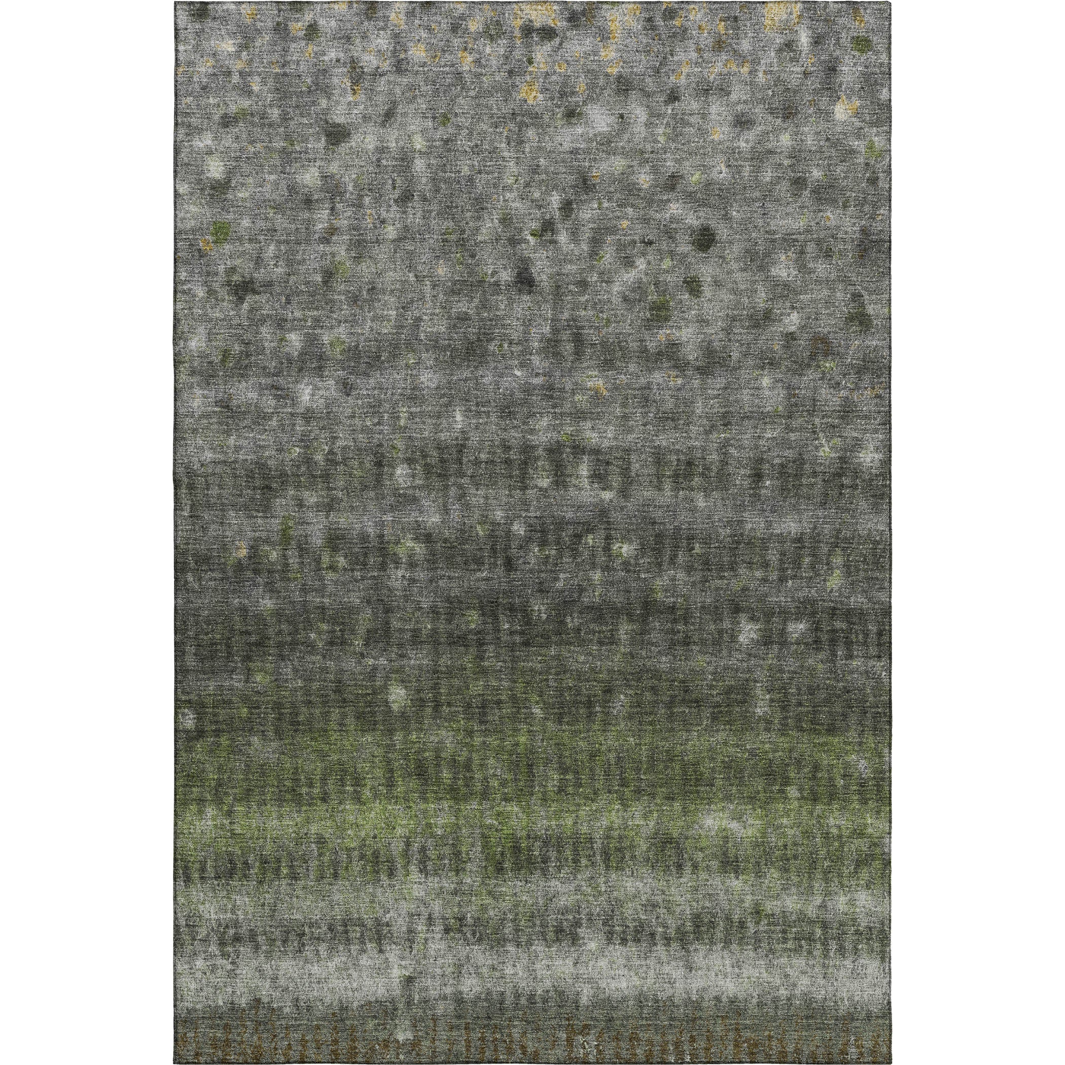 Bergen Machine Washable Transitional Olive Green Rug 3' x 5' #shape_Rectangle