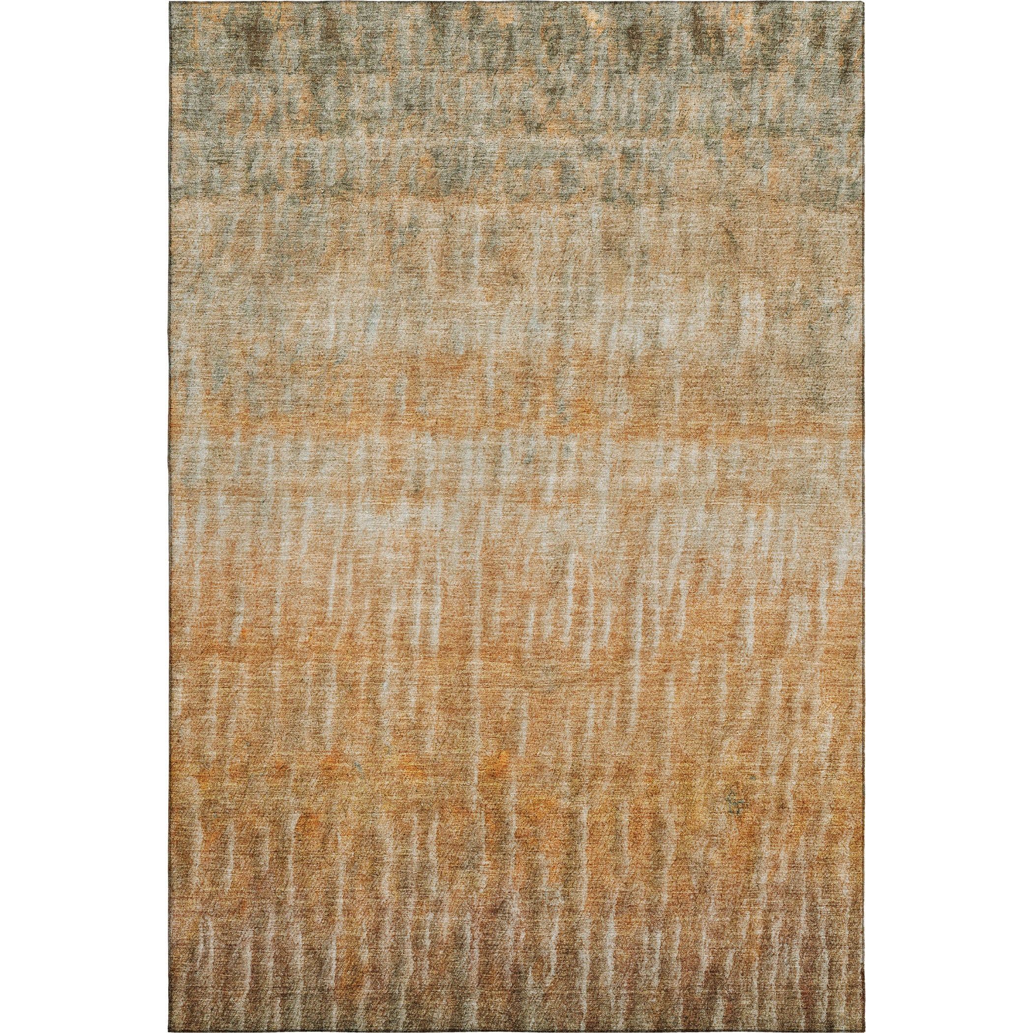 Antigua Machine Washable Transitional Copper Orange Rug 3' x 5' #shape_Rectangle