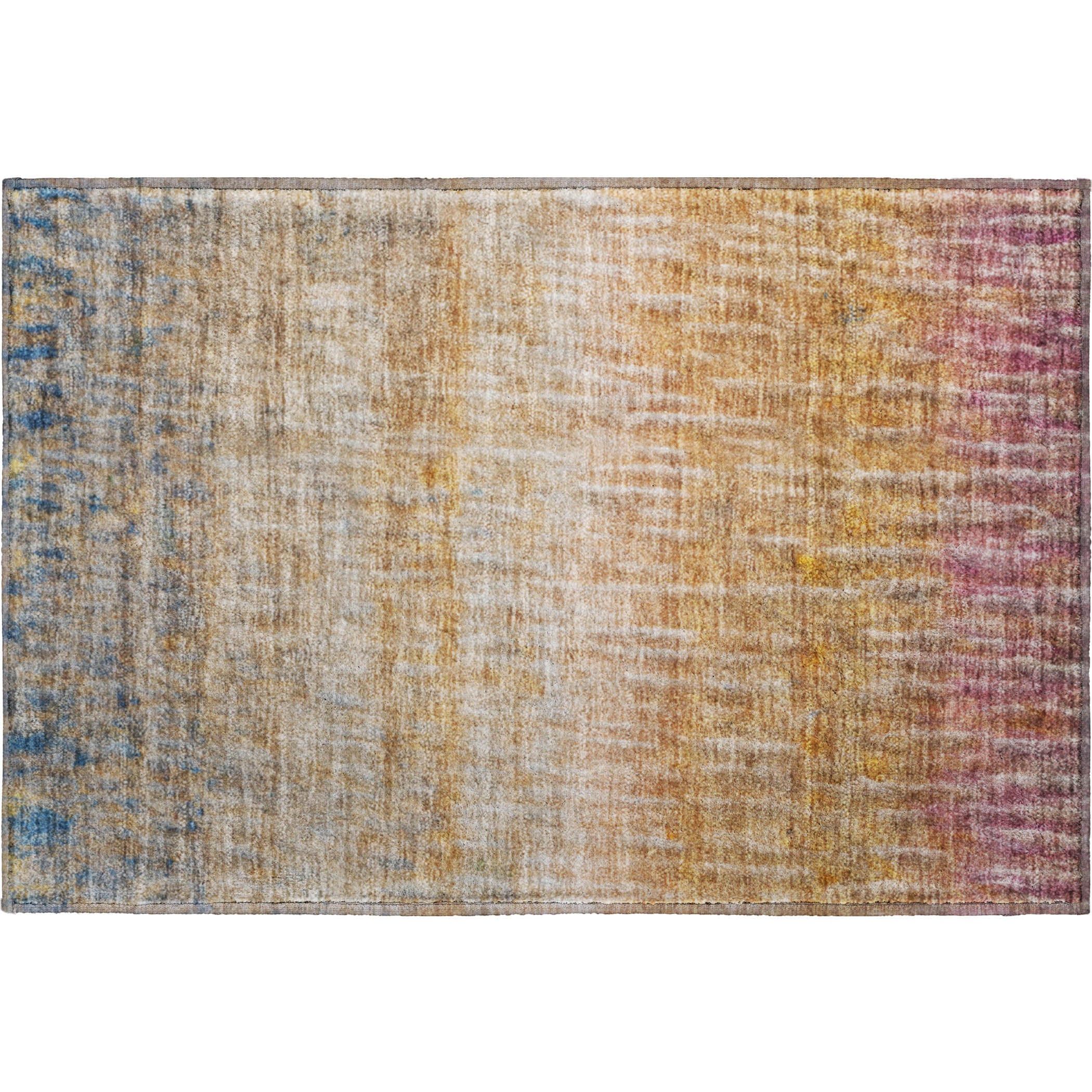 Antigua Machine Washable Transitional Orange Rug 1'8" x 2'6" #shape_Rectangle