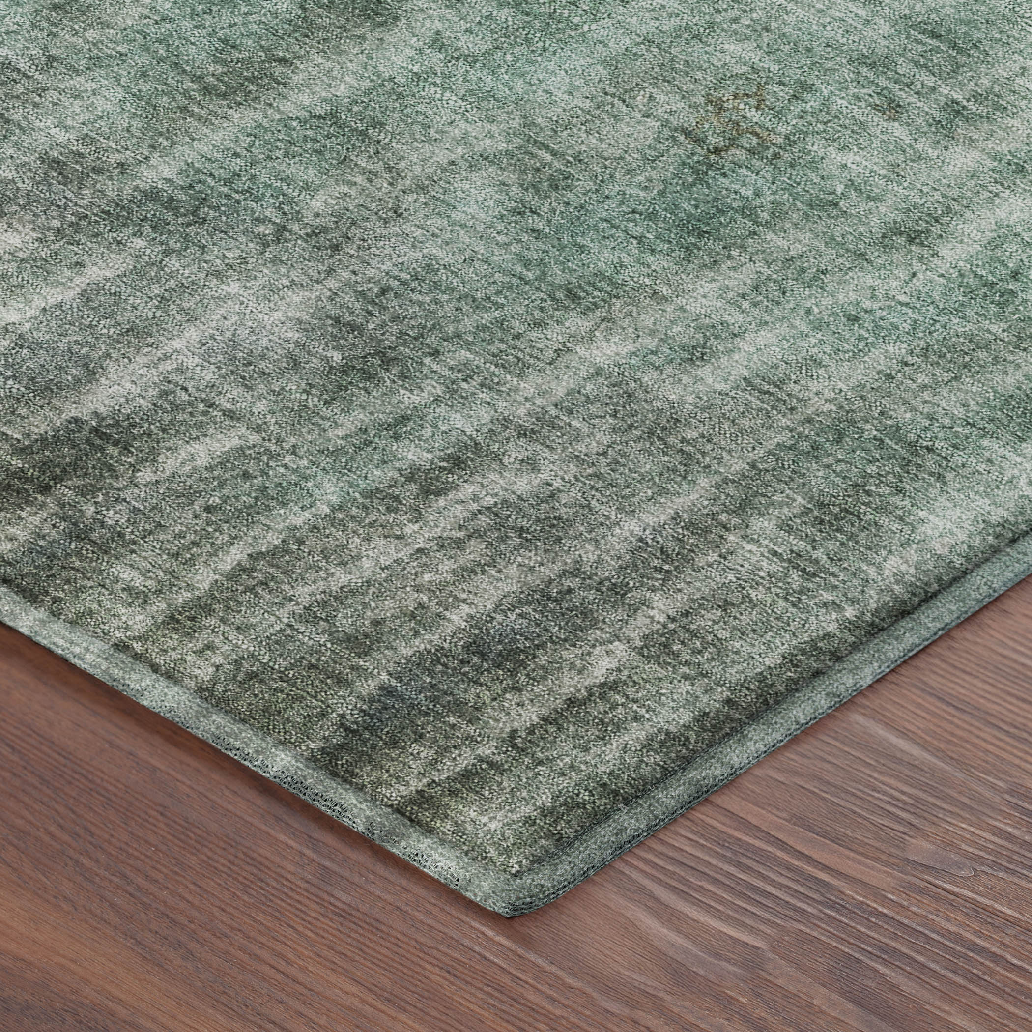 Antigua Machine Washable Transitional Teal Rug 1'8" x 2'6" #shape_Rectangle