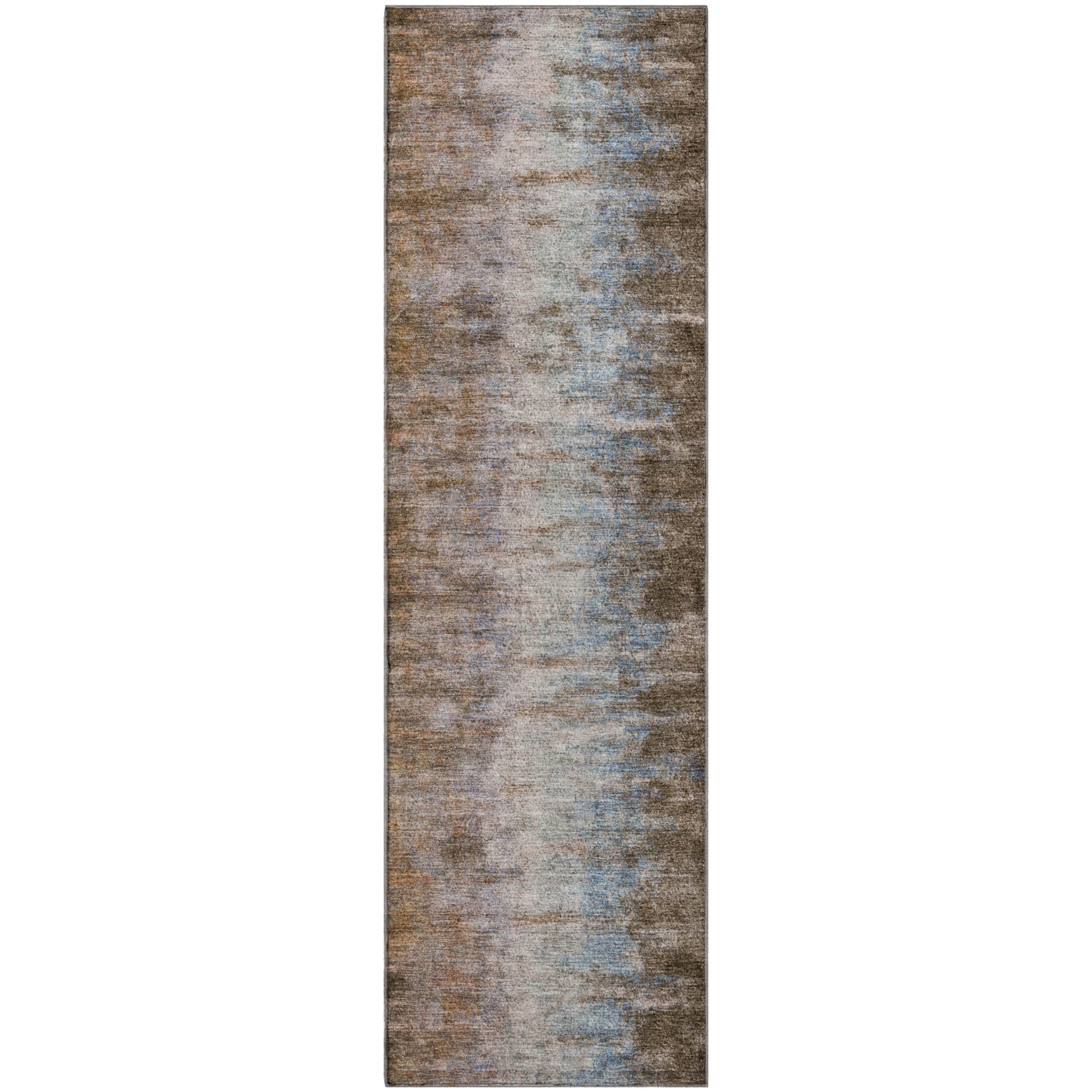 Sintra Machine Washable Transitional Brown Rug 2'3" x 7'6" #shape_Runner