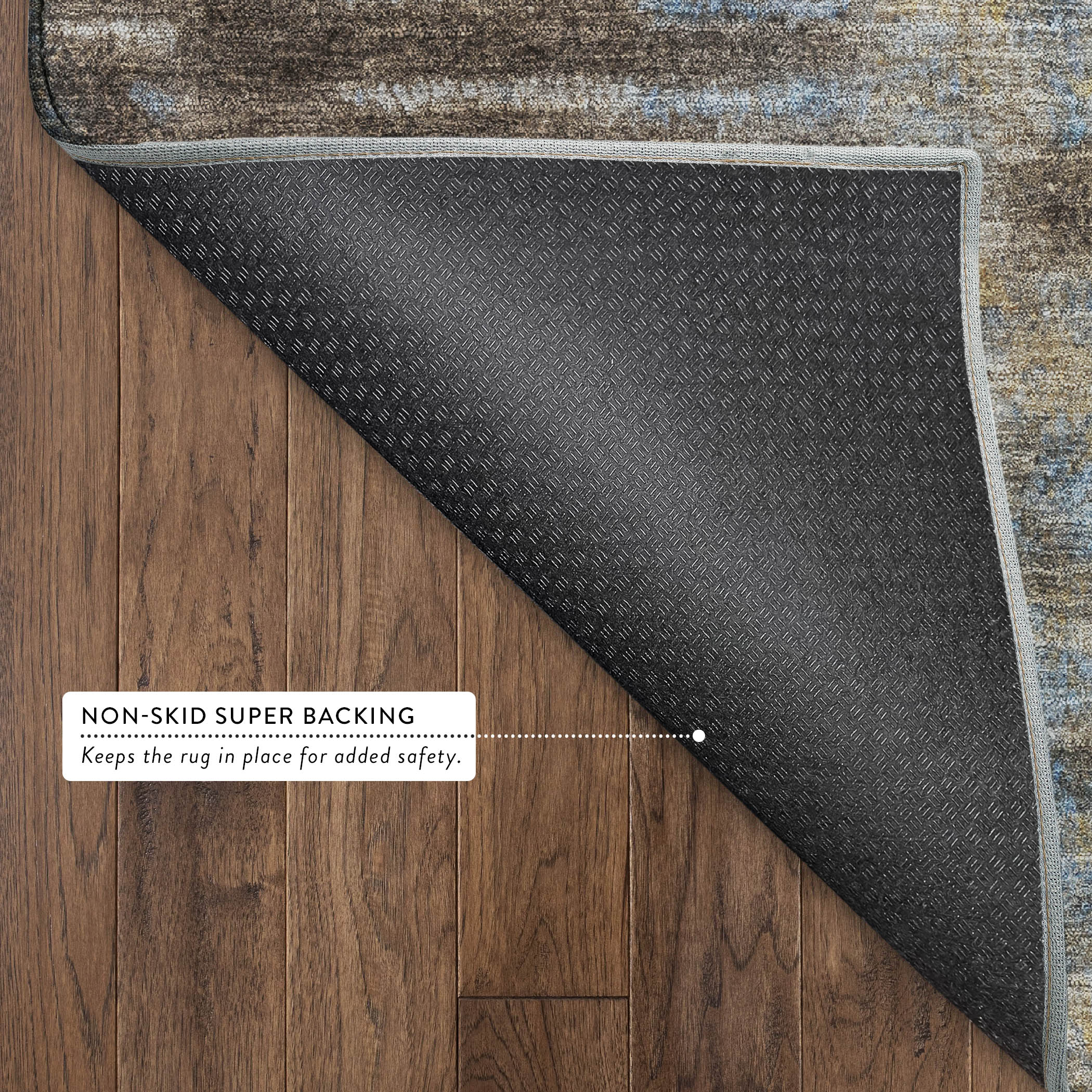 Sintra Machine Washable Transitional Chocolate Brown Rug 1'8" x 2'6" #shape_Rectangle