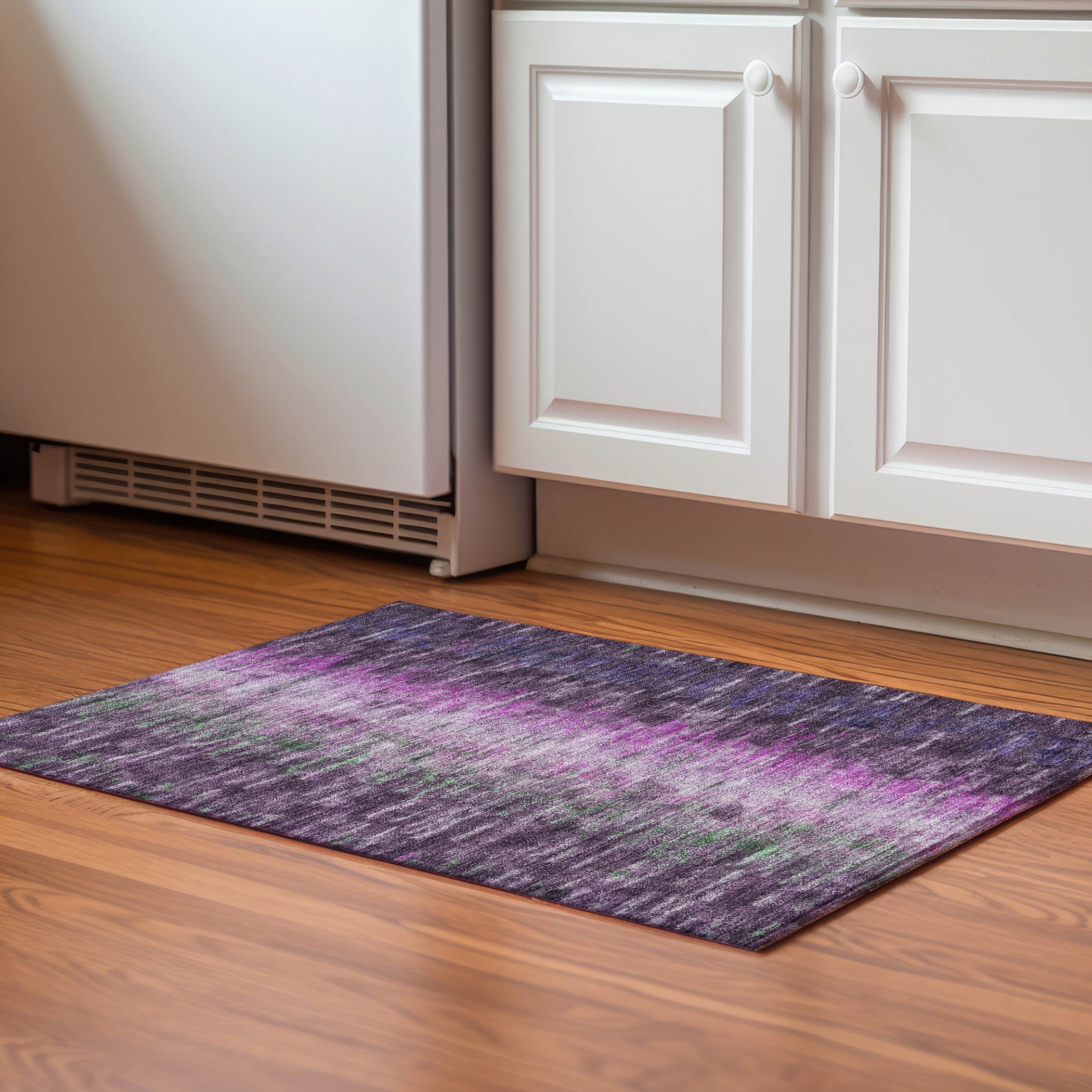 Sintra Machine Washable Transitional Eggplant Purple Rug 1'8" x 2'6" #shape_Rectangle