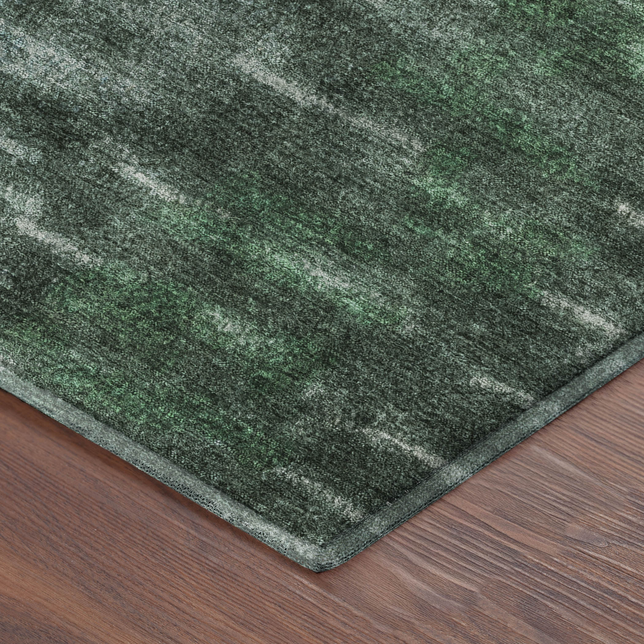 Sintra Machine Washable Transitional Emerald Green Rug 1'8" x 2'6" #shape_Rectangle
