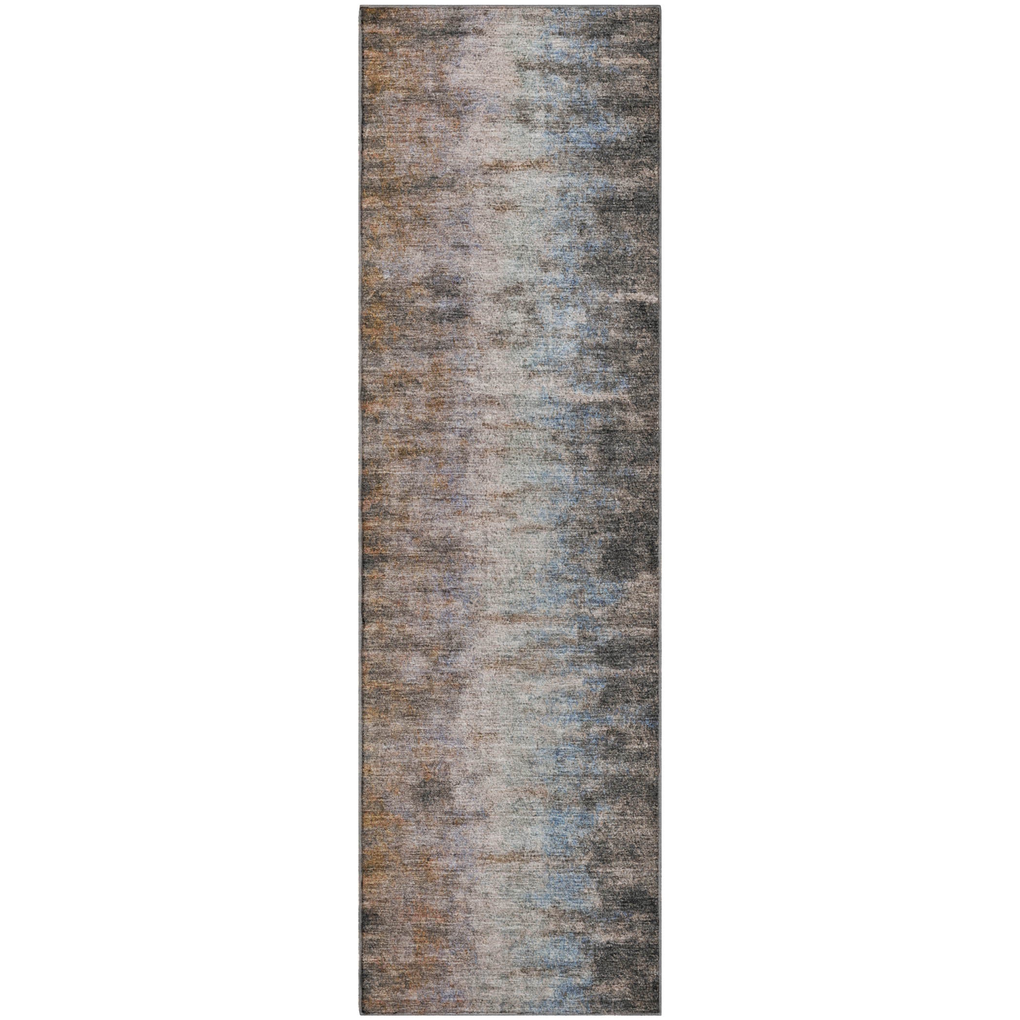 Sintra Machine Washable Transitional Granite Gray Rug 2'3" x 7'6" #shape_Runner