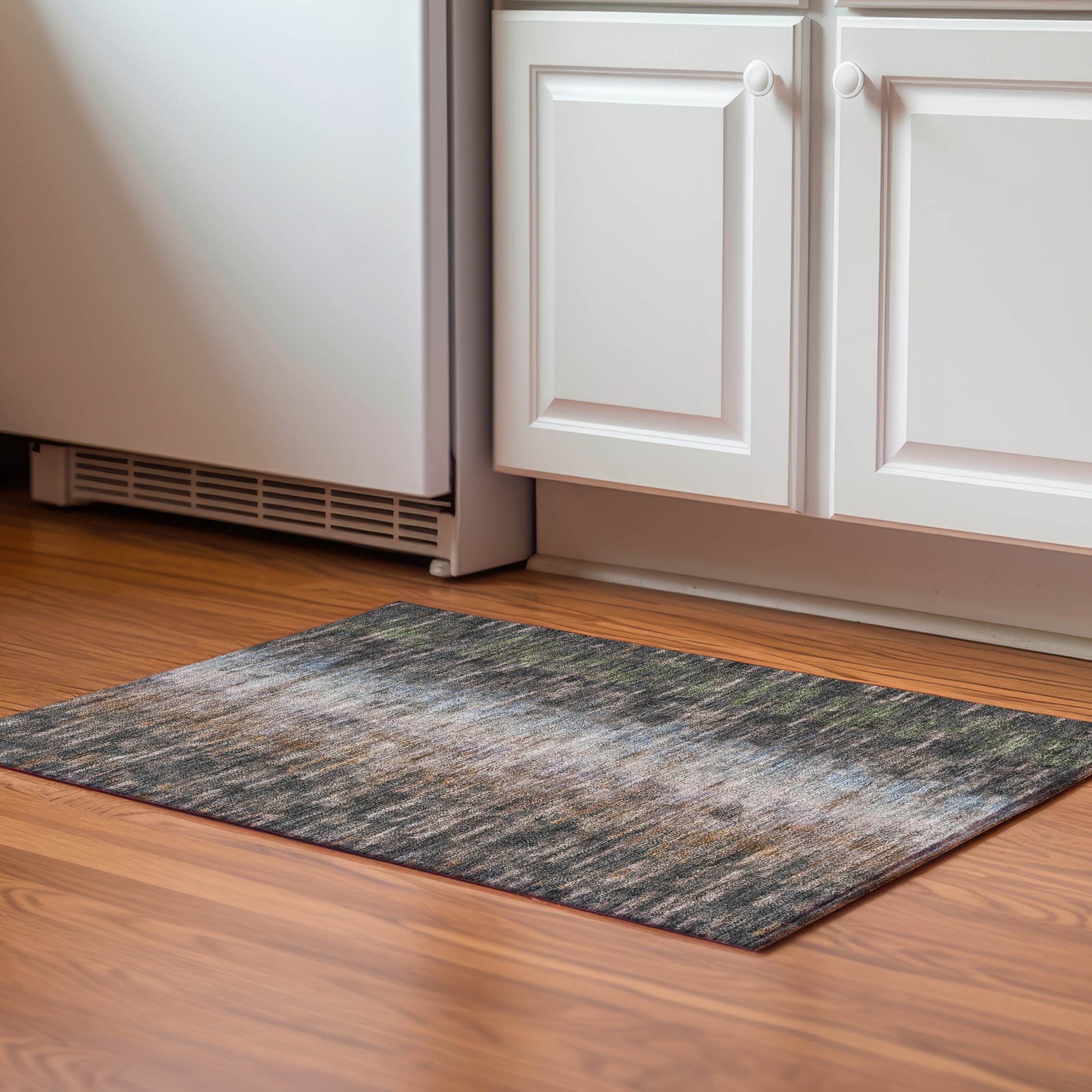 Sintra Machine Washable Transitional Granite Gray Rug 1'8" x 2'6" #shape_Rectangle