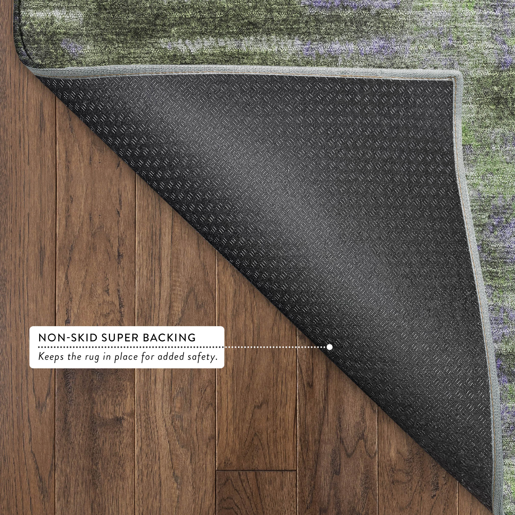 Sintra Machine Washable Transitional Olive Green Rug 1'8" x 2'6" #shape_Rectangle