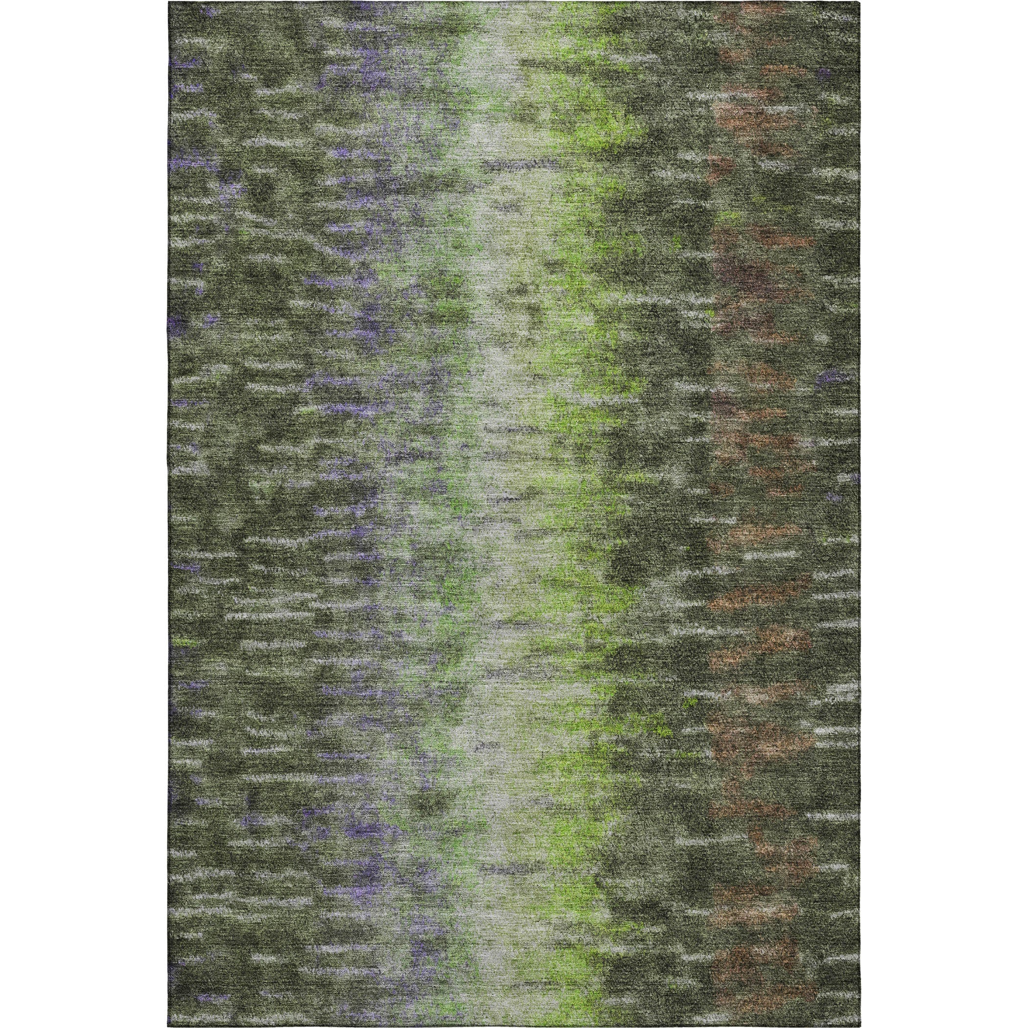 Sintra Machine Washable Transitional Olive Green Rug 3' x 5' #shape_Rectangle