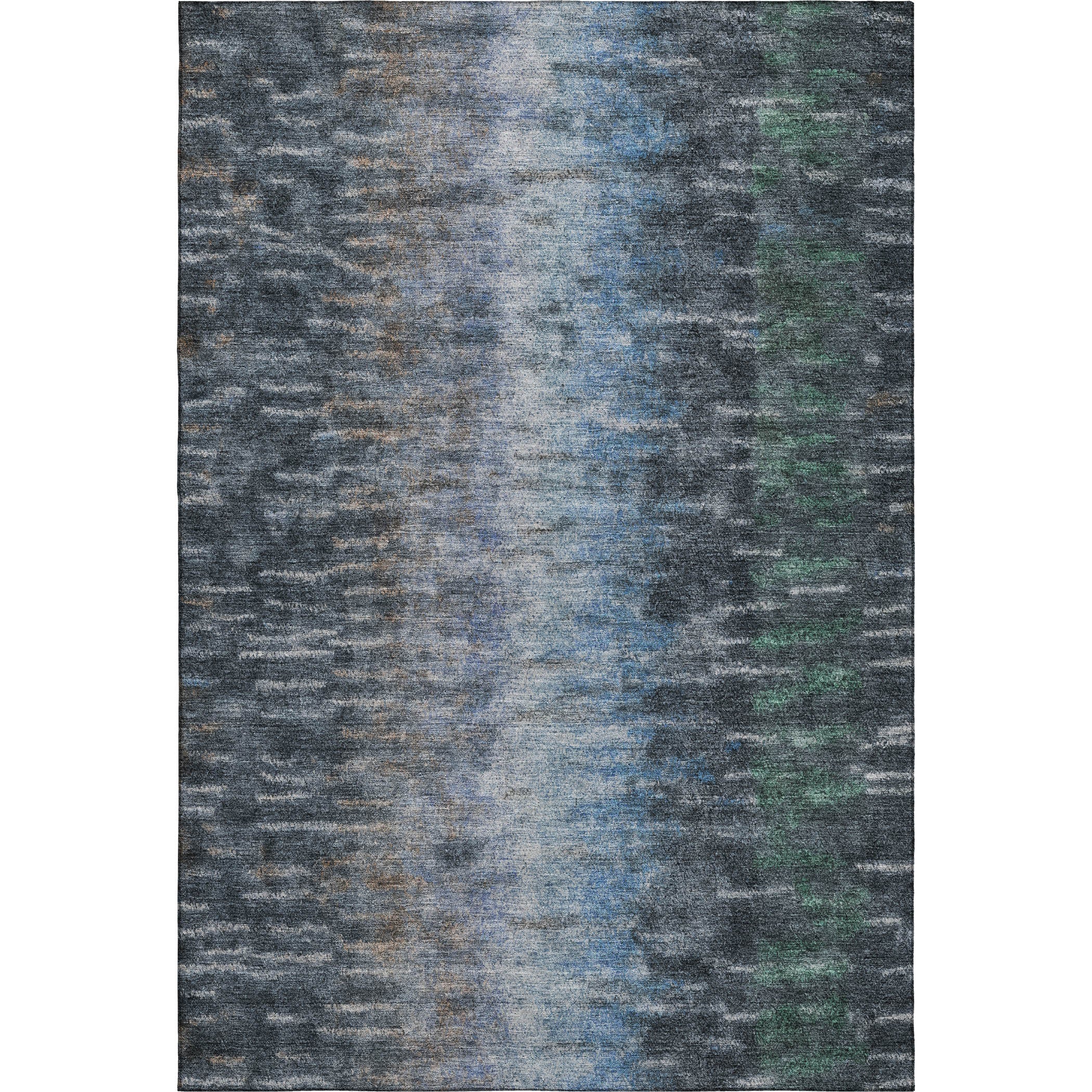 Sintra Machine Washable Transitional Teal Rug 3' x 5' #shape_Rectangle