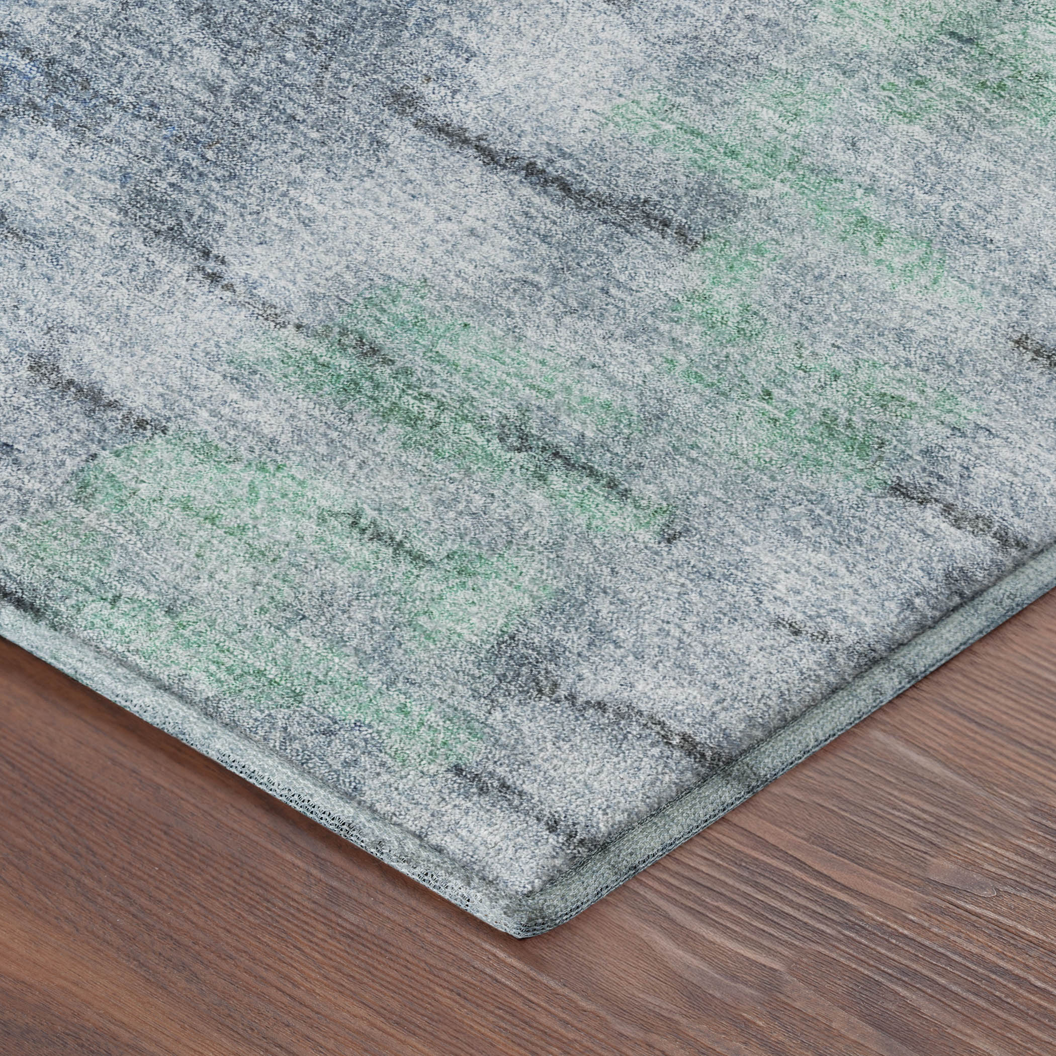 Marrakech Machine Washable Transitional Blue Rug 1'8" x 2'6" #shape_Rectangle