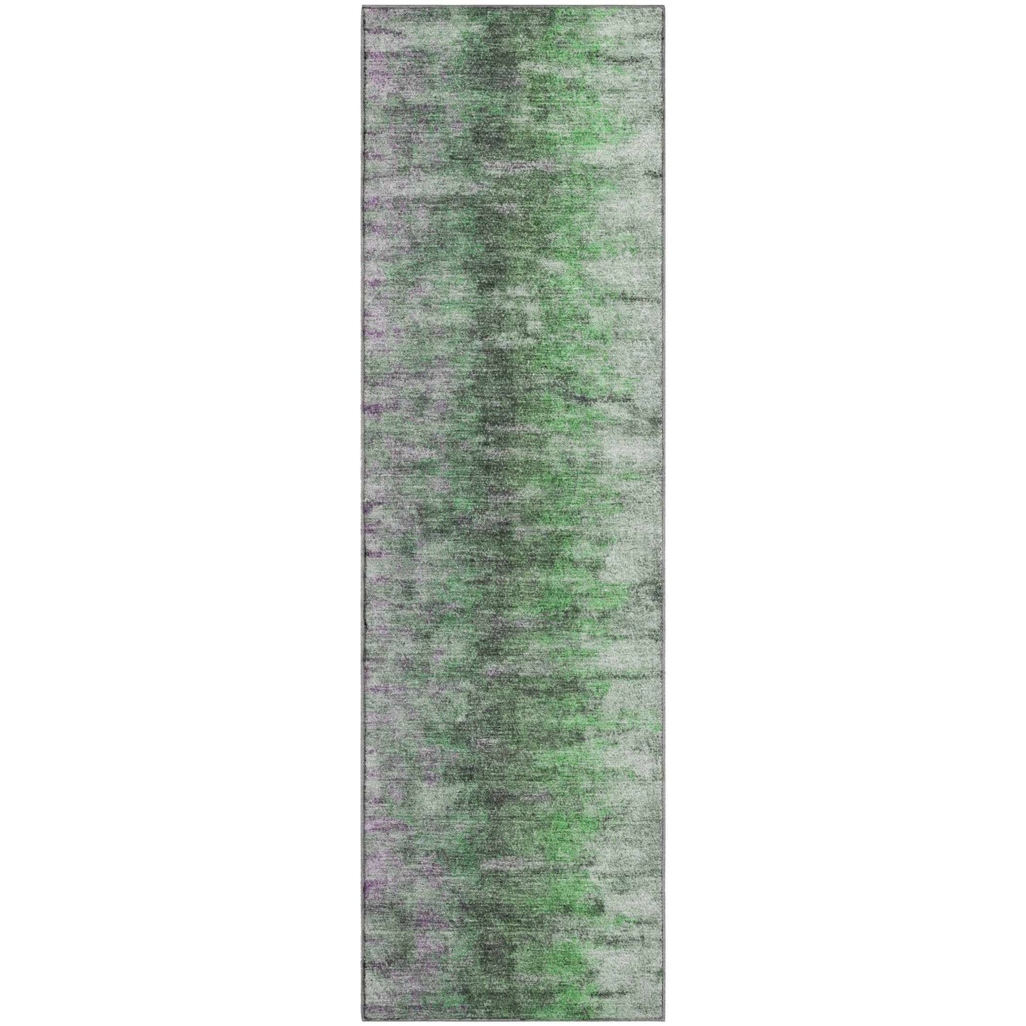 Marrakech Machine Washable Transitional Green Rug 2'3" x 7'6" #shape_Runner