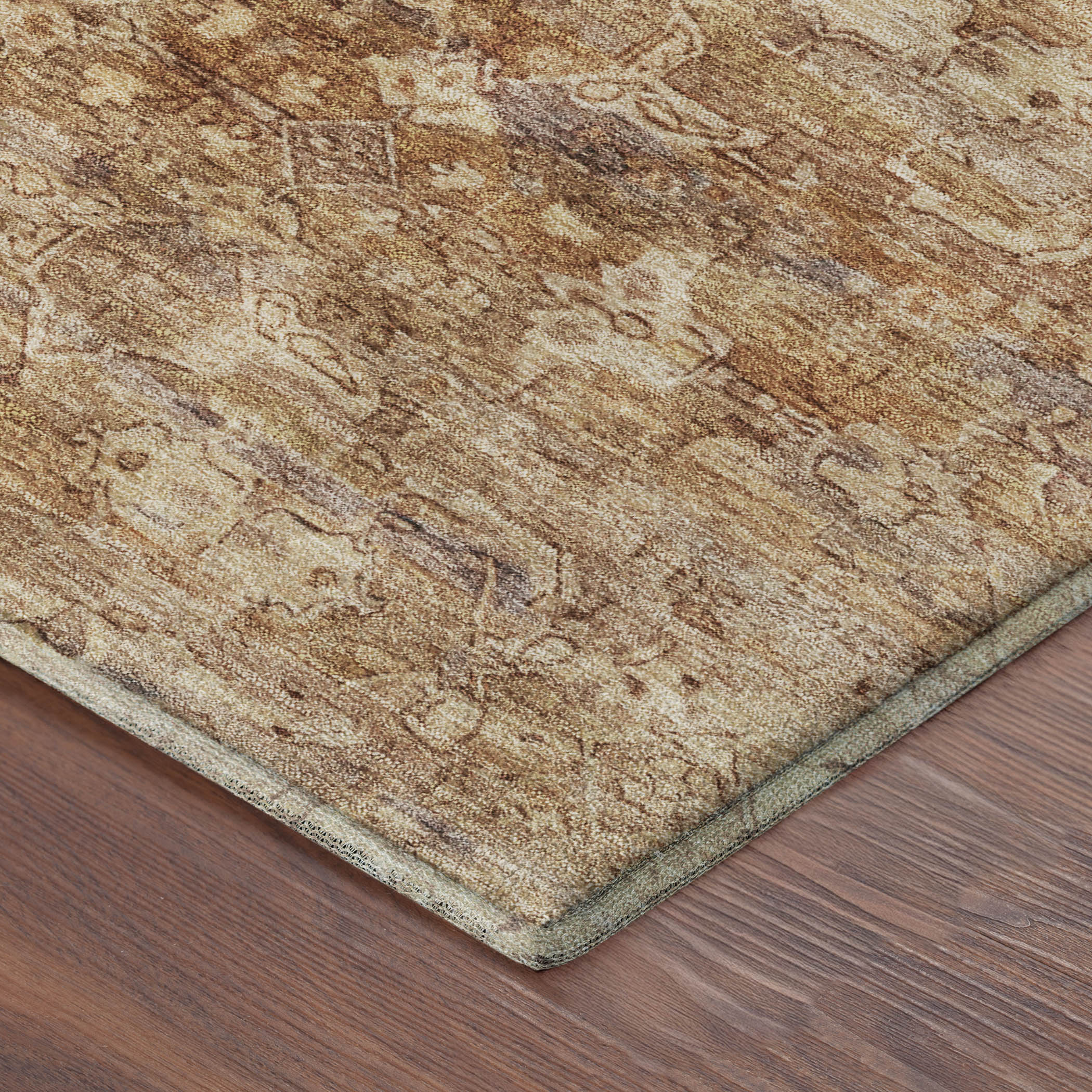 Dubrovnik Machine Washable Transitional Paprika Orange Rug 1'8" x 2'6" #shape_Rectangle