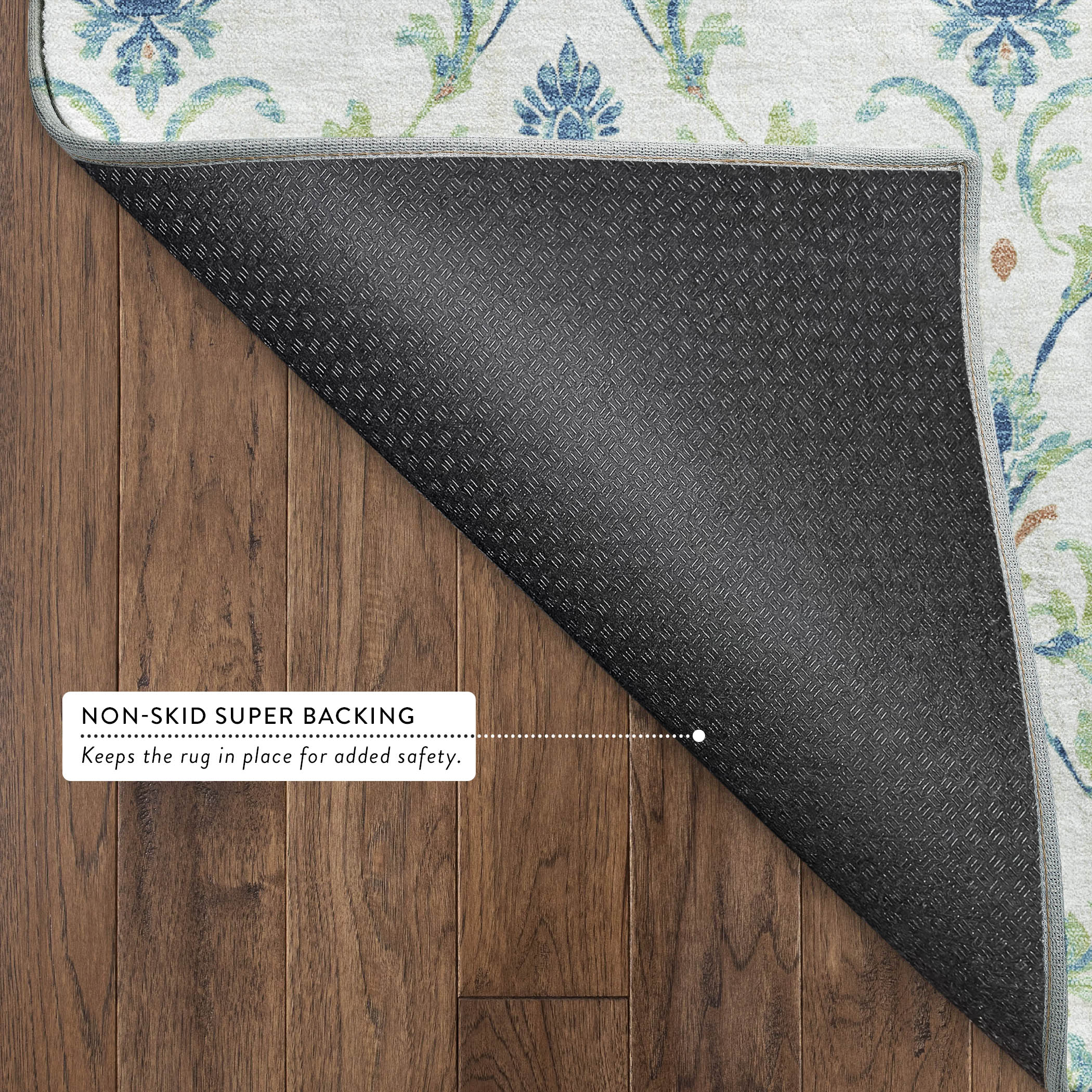 Chiang Mai Machine Washable Traditional Aloe Green Rug 1'8" x 2'6" #shape_Rectangle