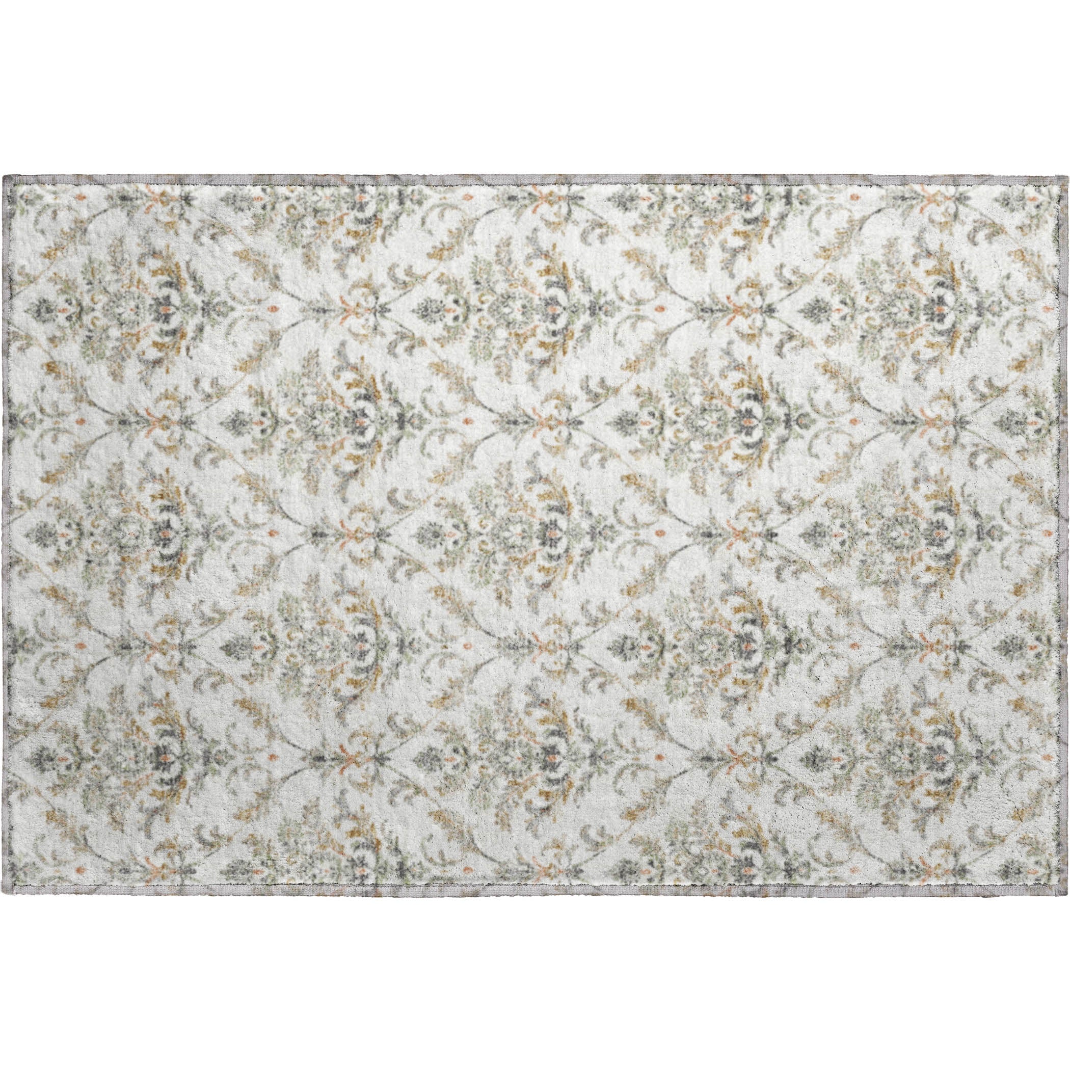 Chiang Mai Machine Washable Traditional Ivory Rug 1'8" x 2'6" #shape_Rectangle